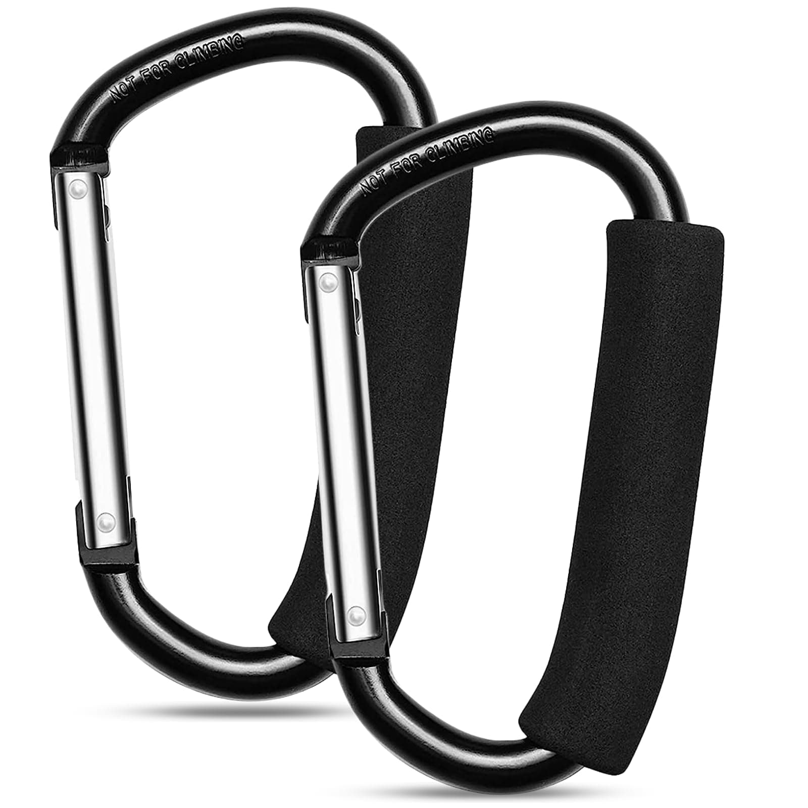 2 Pack Large Buggy Clips Locking Carabiner Clips Heavy Duty Aluminum Carabiner Super Durable Lock Carabiner Hook for Camping Hammocks Dog Leash Yoga Swing-