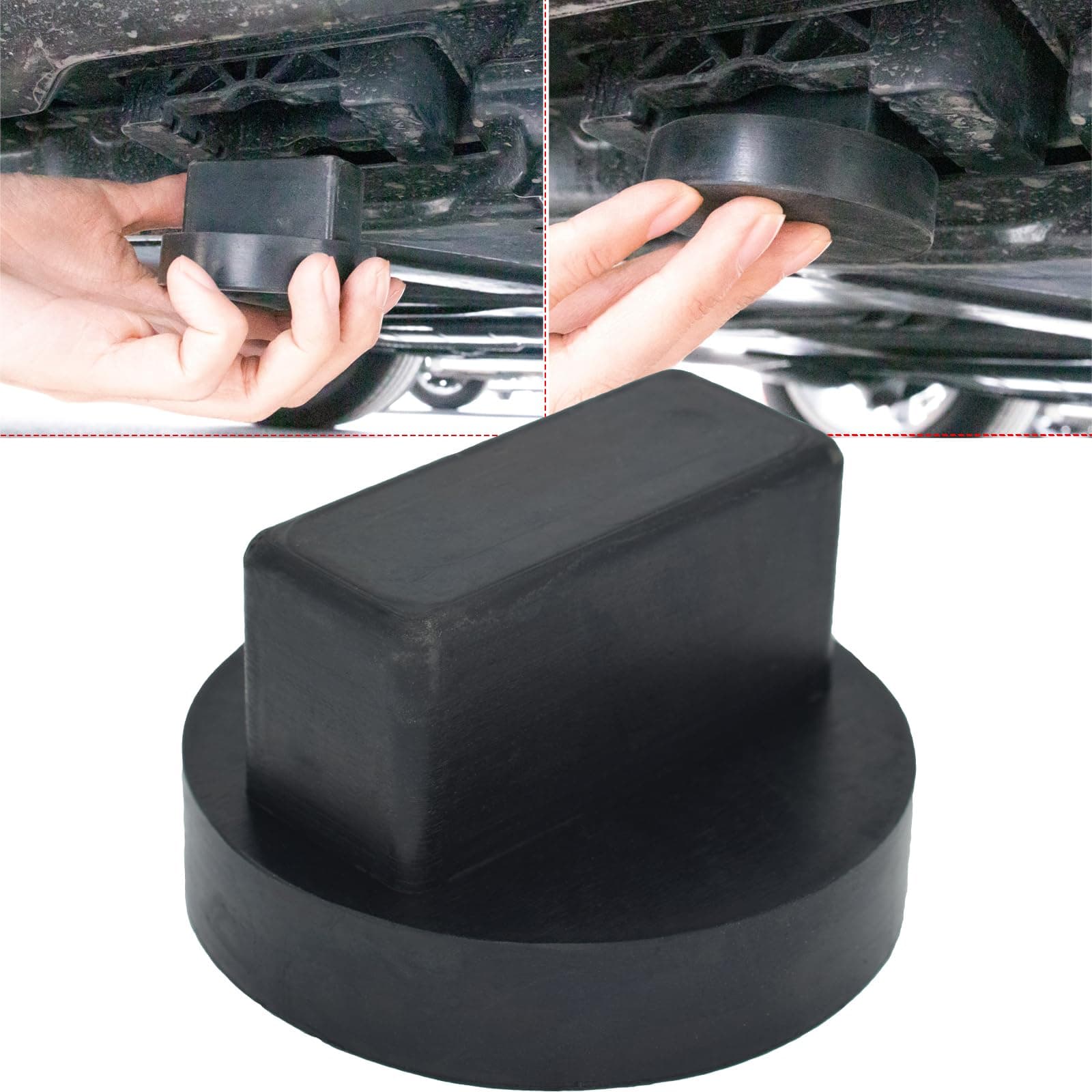 2 Ton Rubber Jack Pad Frame Stand Adaptor For Mercedes Benz A B C E R S Class CLA CLC CLK GL GLA G GLE GLC M SL SLK SLR, Black, 1PC