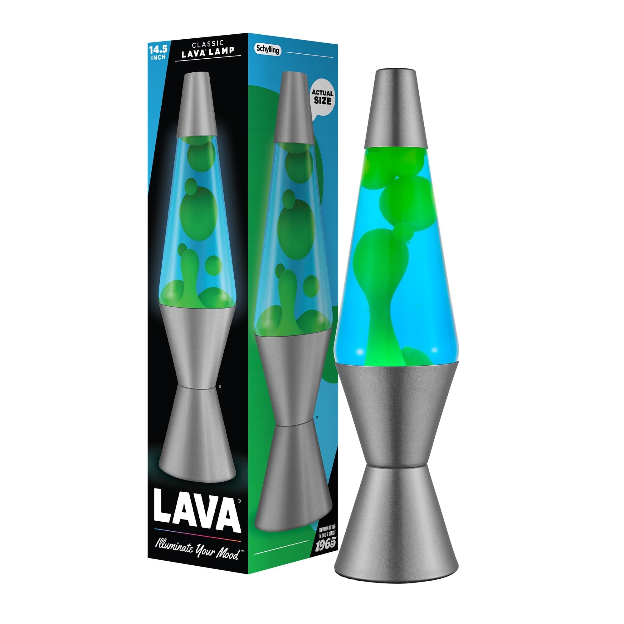 Lava® Lamp - 14.5" Deep Ocean - The Original Motion Light - Yellow/Green Wax and Blue Liquid - Item #2634 (Amazon Exclusive)