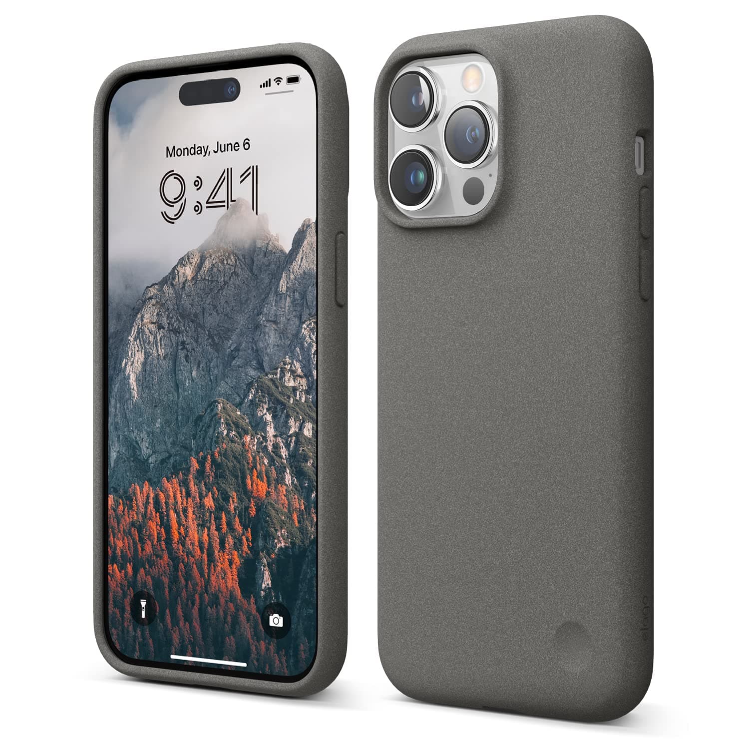elago Pebble for iPhone 14 Pro MAX case cover (Pebble Coated) - City Grey