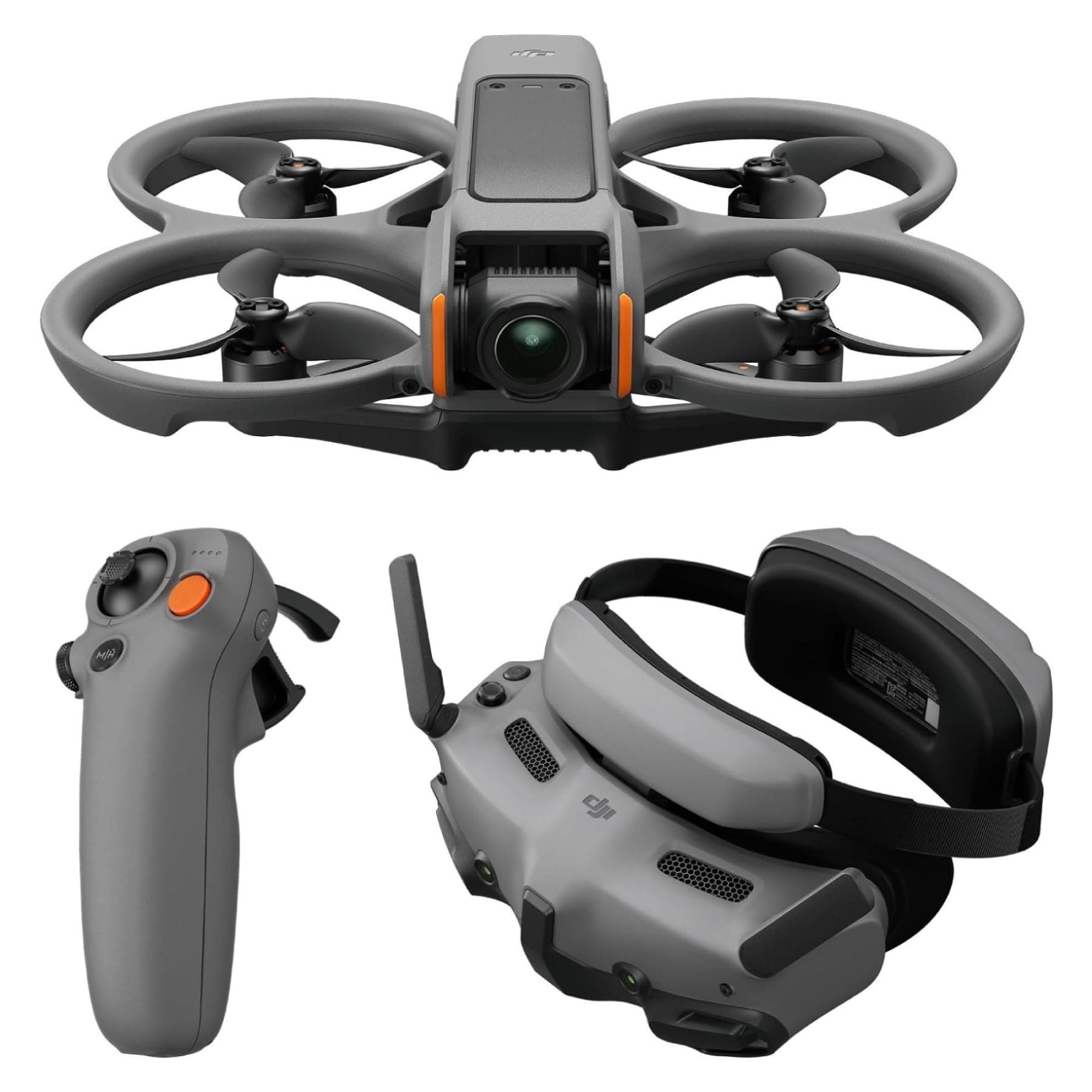 DJI Avata 2 Fly More Combo (1 Battery), FPV Drone with Camera 4K, Built-in Propeller Guard, Goggles 3 and RC Motion 3 Included, MOIAT Certified-UAE Version with Official Warranty Support