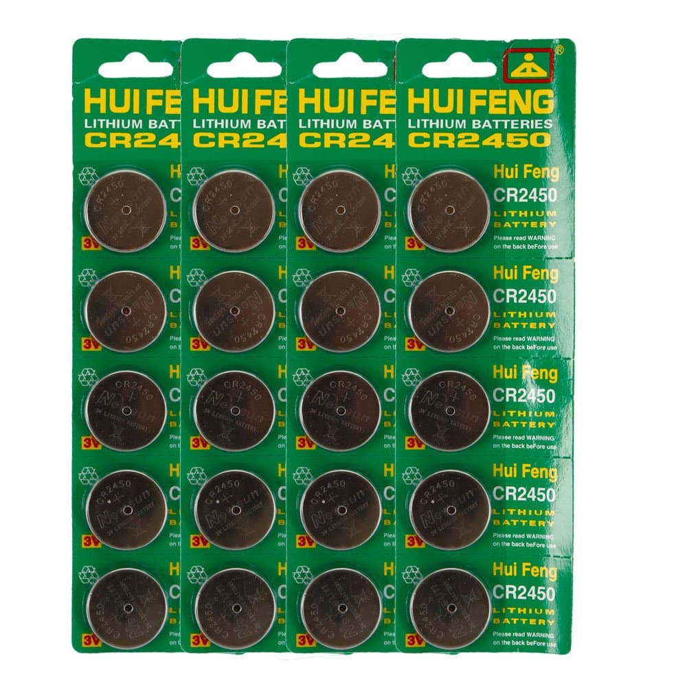 MicroMall 20 Pcs Lithium 3V Button Cell Battery CR-2450 CR 2450 CR2450