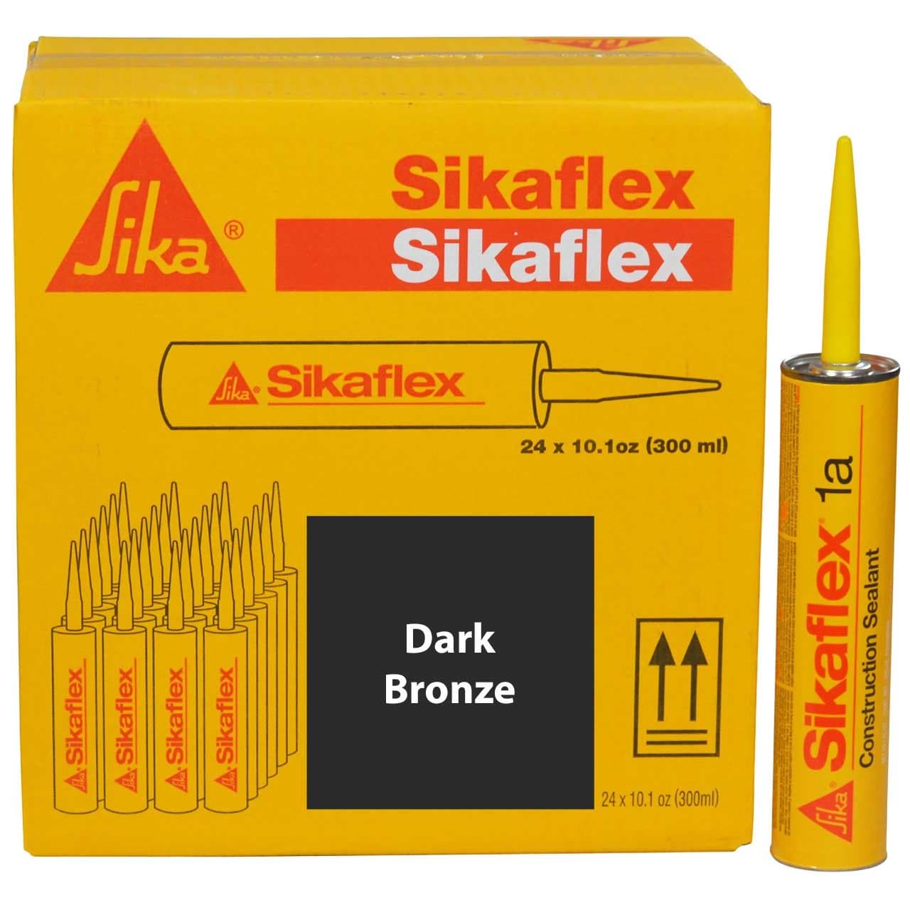 Sikaflex 1A Polyurethane Premium Grade High Performance Elastomeric Sealant, 10.3 fl oz Capacity, Dark Bronze, 24 Tubes (Full Case)