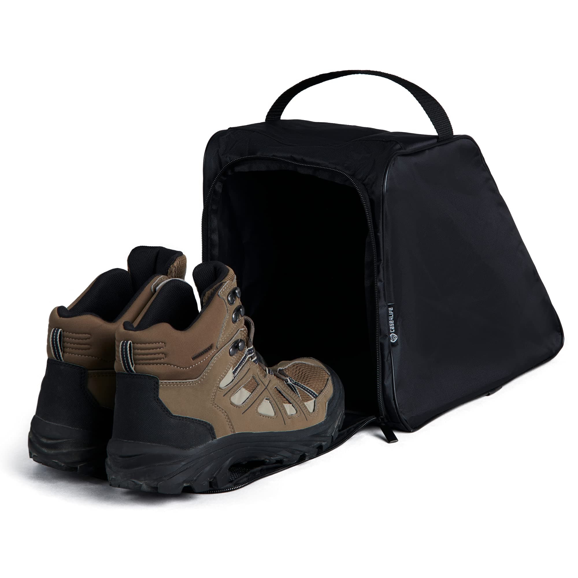 Case4Life Black Water Resistant Boot Bag Ideal for Work Boots, Walking Boots, Hiking Boots Or Rugby/Soccer Boots