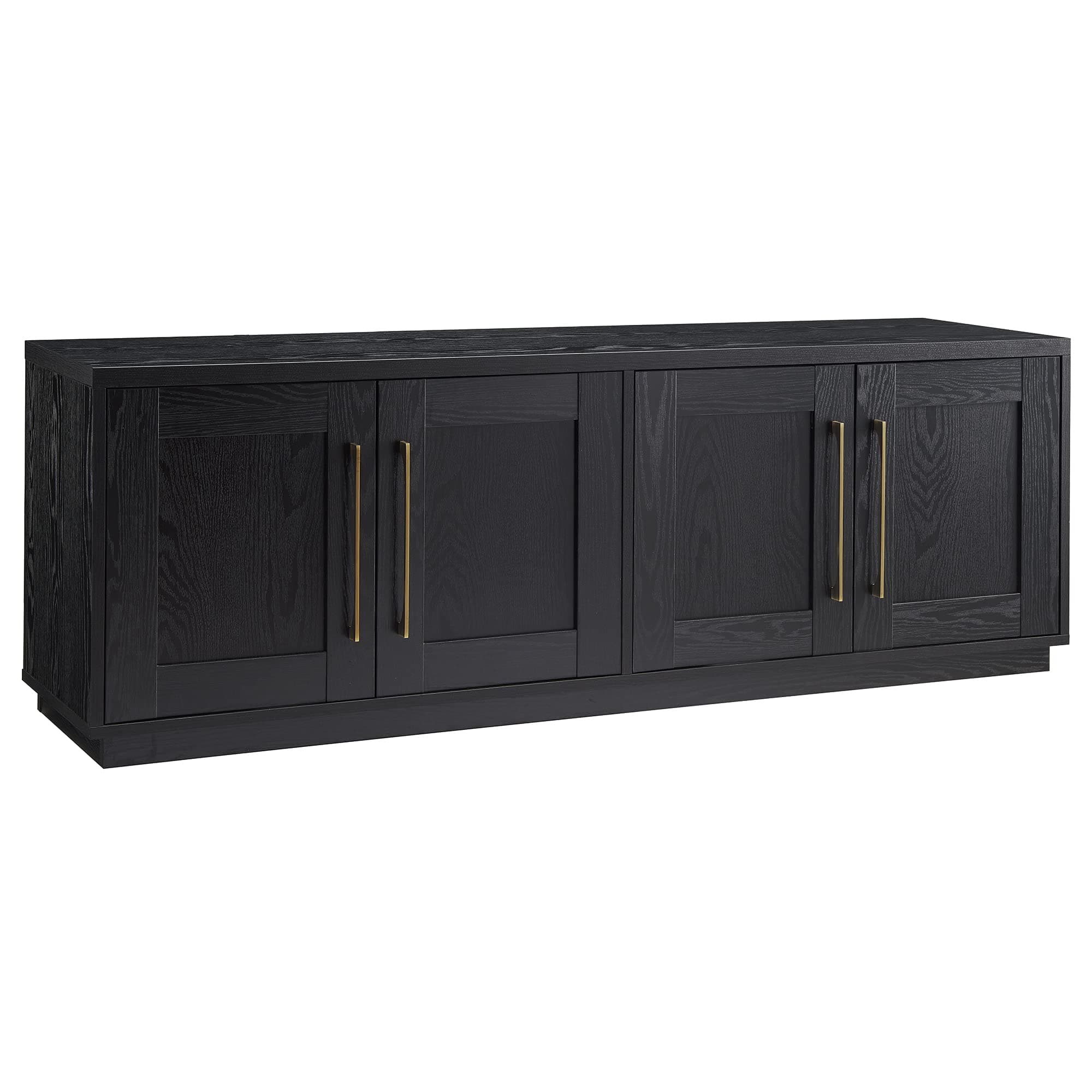 Henn&Hart Tillman Rectangular TV Stand for TV's up to 80" in Black Grain | Rectangular, for TV's, in Black Grain