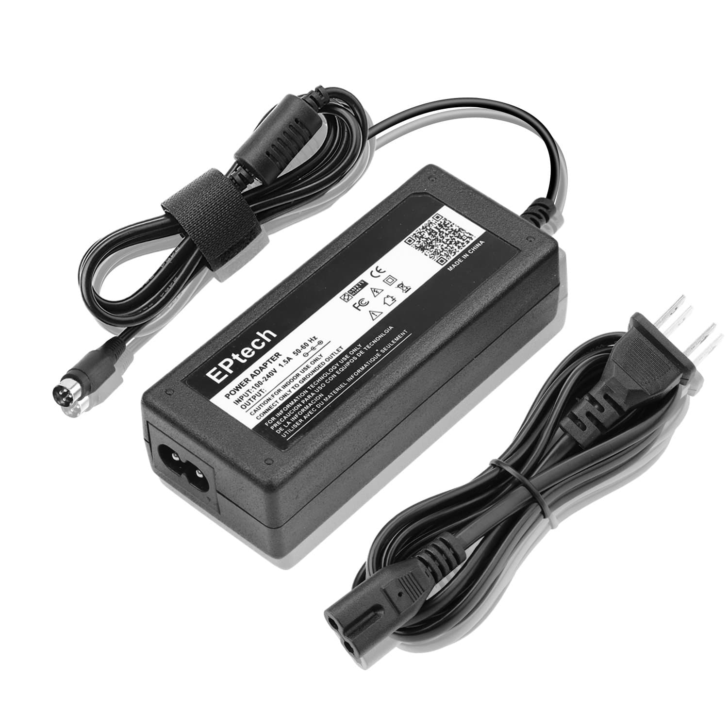 4-Pin AC/DC Adapter for PGB EA11011D-120 Synology DiskStation Network Attached Storage NAS Server, DS918+ DS918 4 Bay Power Supply Cord Cable PS Charger Mains PSU