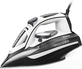 1700W Steam Iron for Clothes, Rapid Heating, 3-Way Auto-Off, Spray Mist, Steam Burst, 14.07oz Water Tank, Adjustable Thermostat Dial