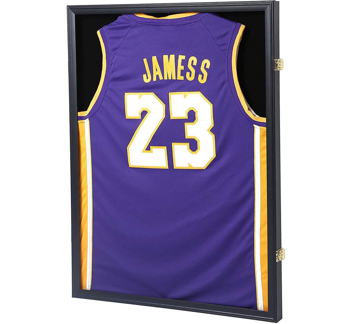 DefaultPKaL Jersey Display Frame Case, Large Lockable Shadow Box Sports Jersey Frame with 98% UV Protection Acrylic and 2 Hanger for Baseball Basketball Football Soccer Hockey Shirt ,Uniform, Graduates