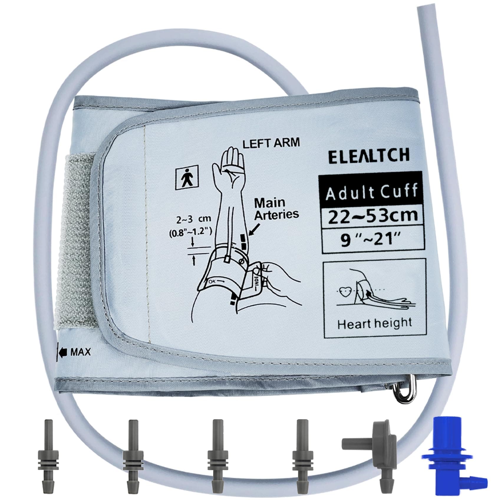 Extra Large Cuff Compatible with Most BP Monitors 9"-21" Inches (22-53CM) XL Blood Pressure Cuff Adult ARM BP Replacement Cuff for Big ARM (X-Large)