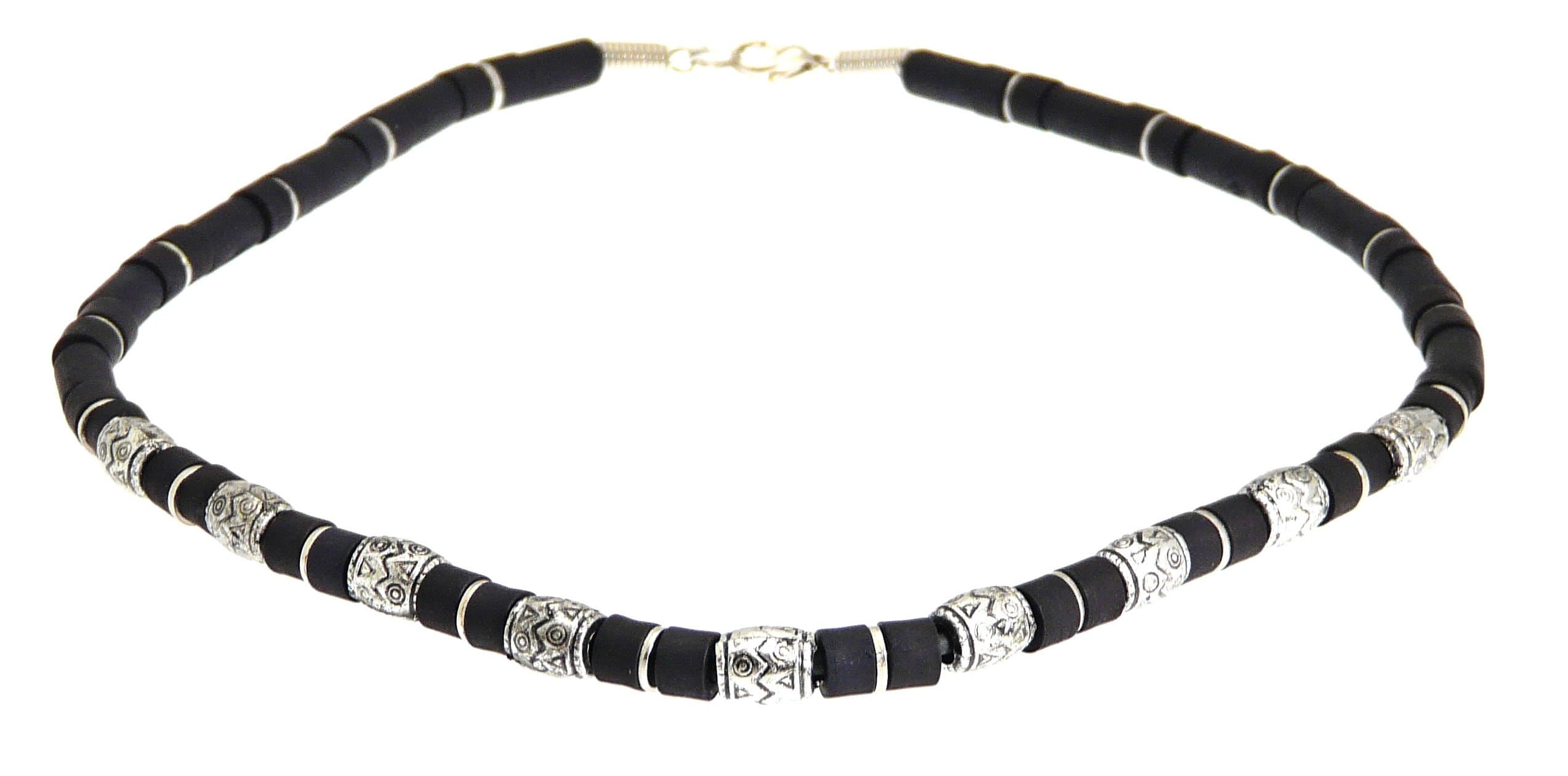 Neptune Giftware Surf Surfer Black & Silver Colour Bead Beads Necklace Choker - Style C