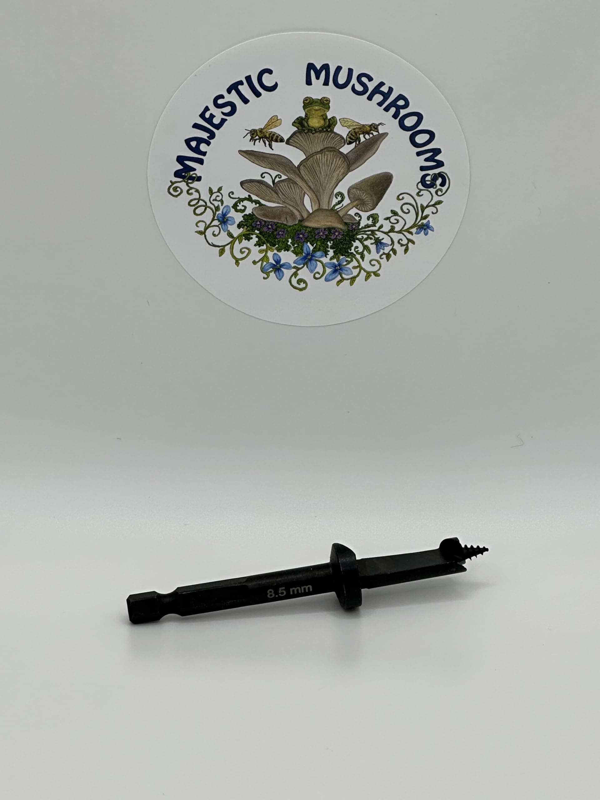 Mushroom Drill Bit - Works with All Standard Sized Plug Spawn - Quick Attachment for Drills - Speeds up The Log Making Process - Quickly Makes a 1" deep Hole Perfect for Plug Spawn