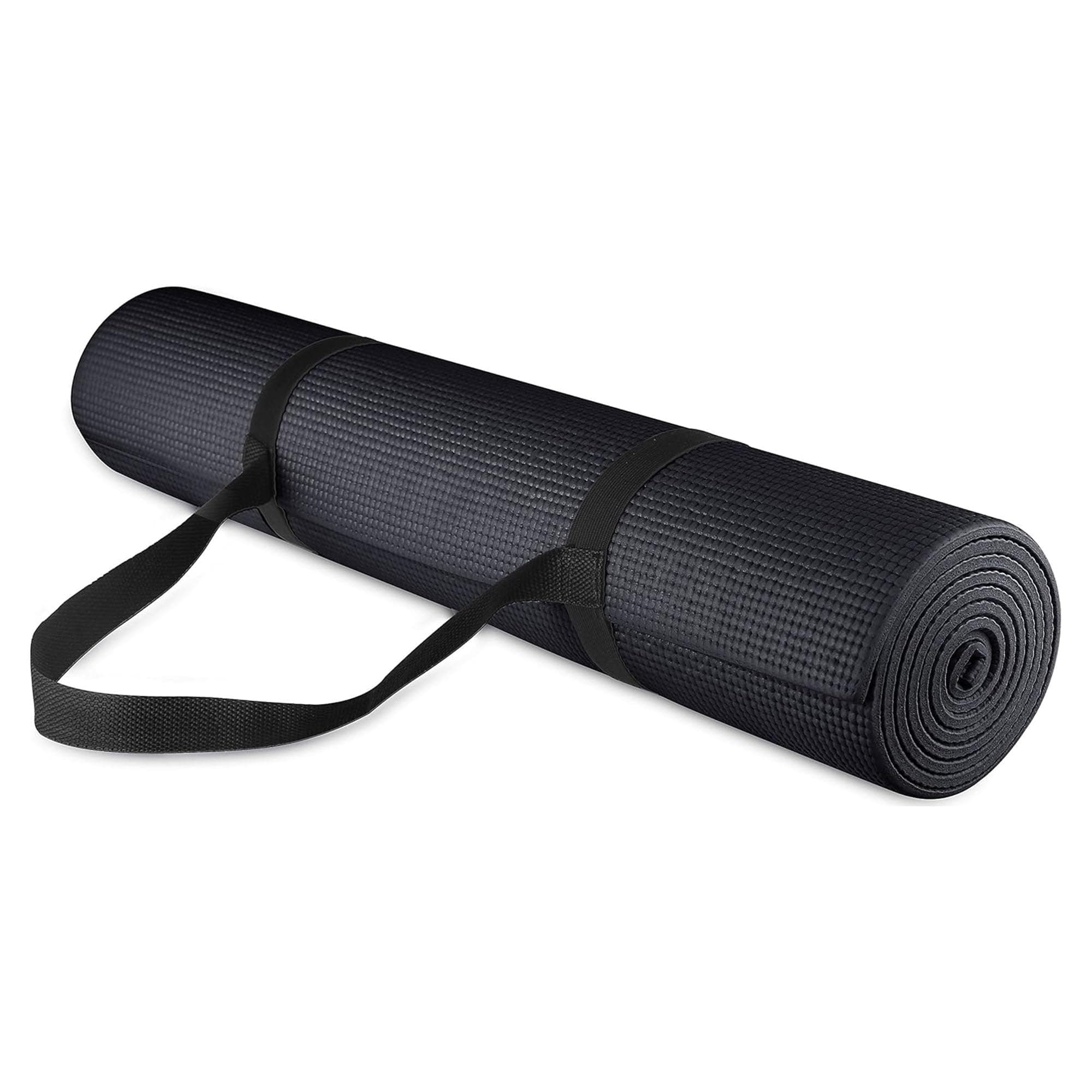 Fitvids All Purpose 1/4-Inch High Density Anti-Tear Exercise Yoga Mat with Carrying Strap, Multiple Colors