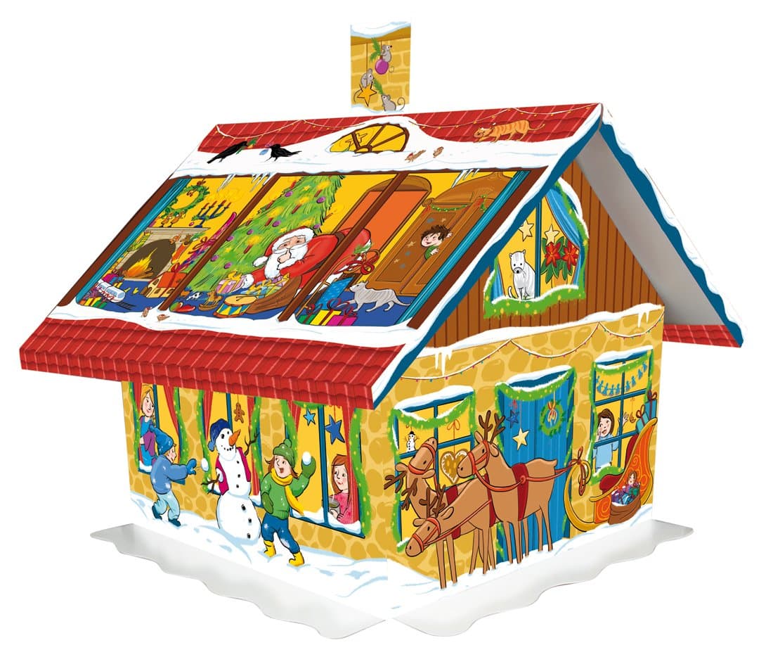 3D House German Chocolate Advent Calendar by Windel