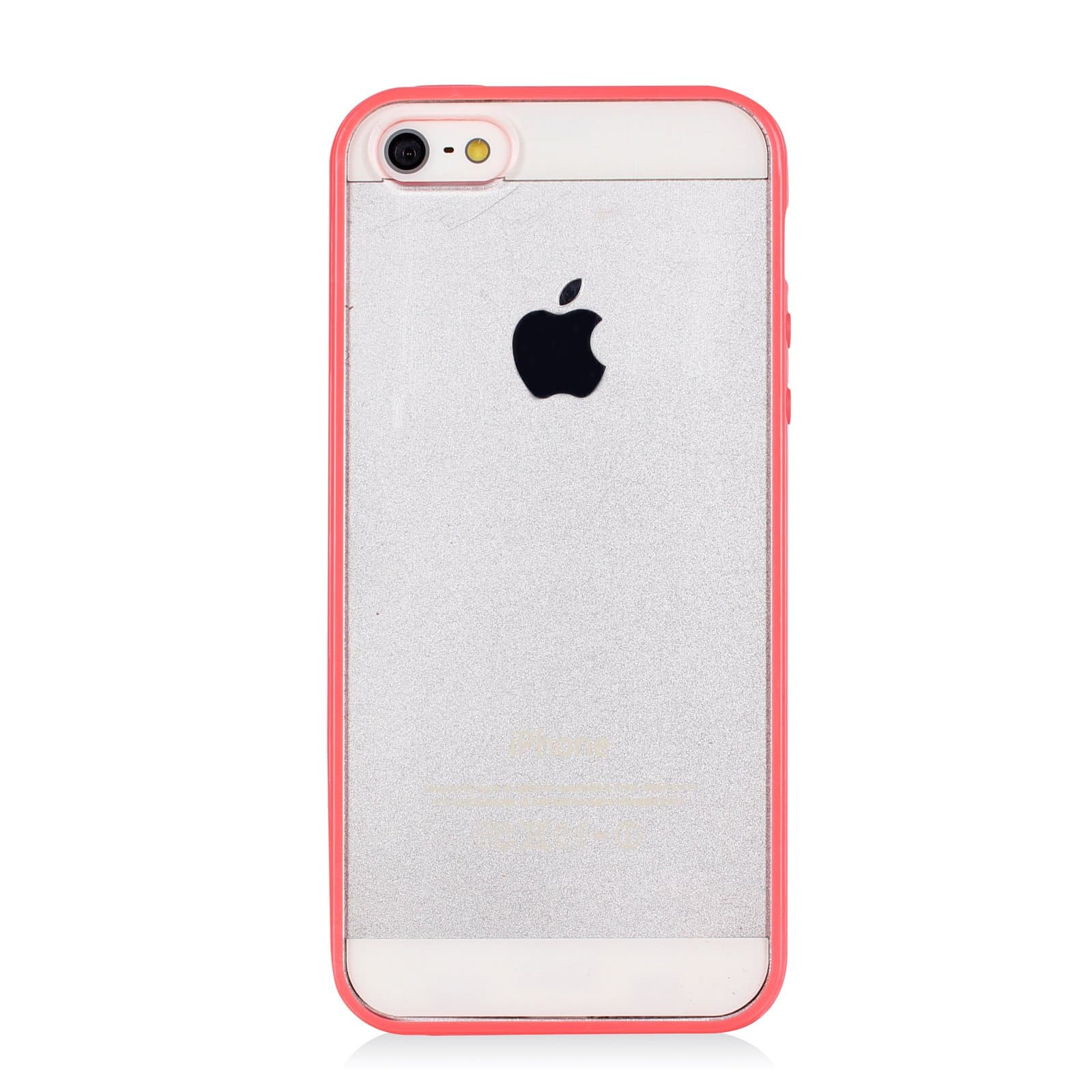 Ultra Slim Fit TPU+PC Hard Back Transparent Case for iPhone 5 / 5s (Red)
