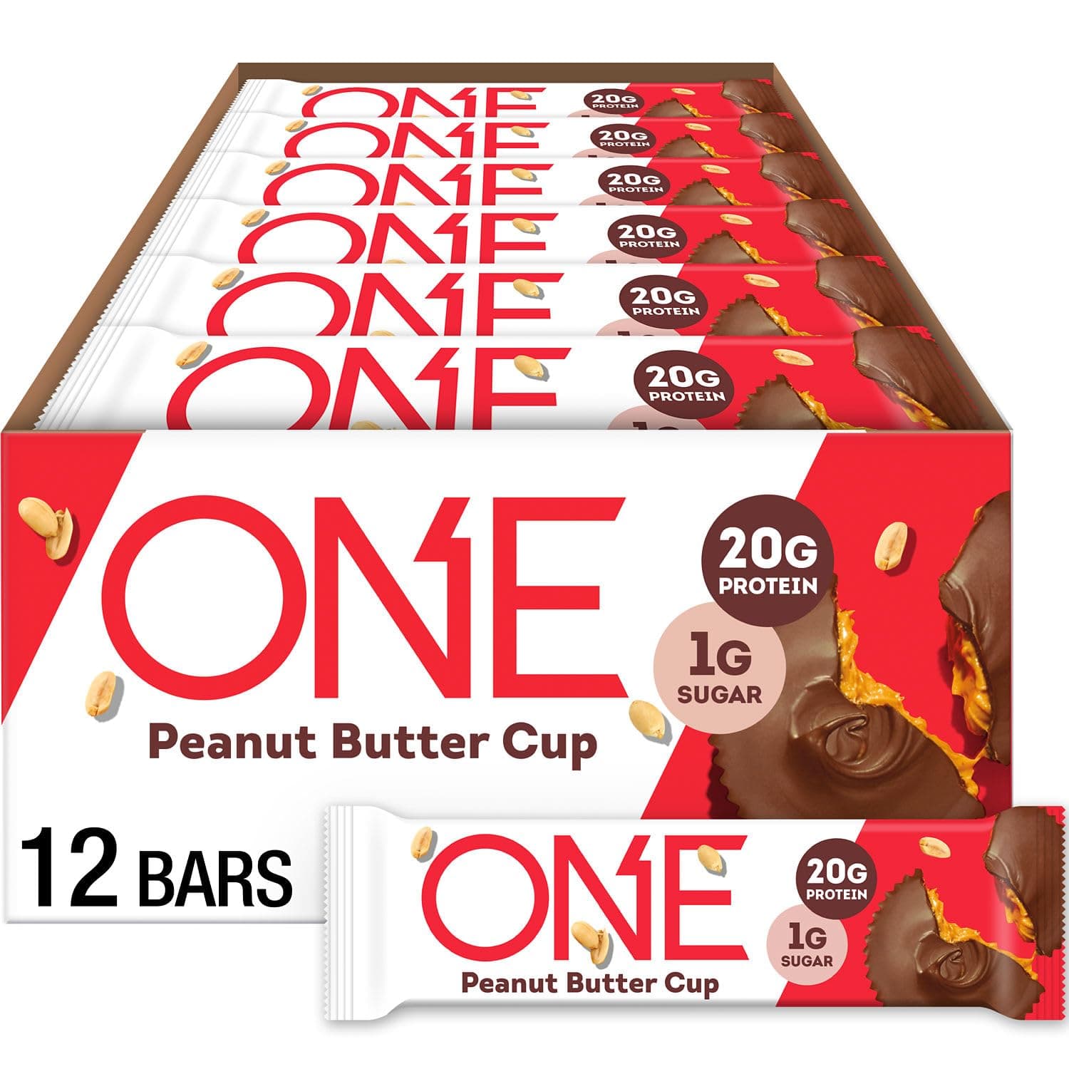 One Peanut Butter Cup Flavoured 12 Protein Bars