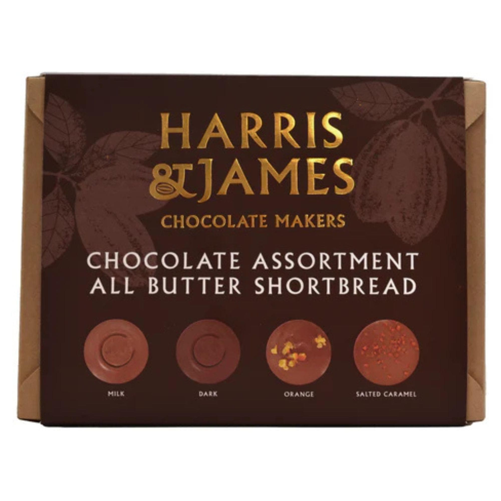 All Butter Shortbread Biscuits Assortment Box. Contains Milk Chocolate, Dark Chocolate, Chocolate Orange and Salted Caramel (360g)