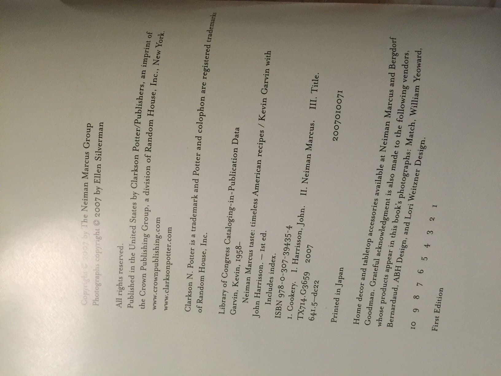 Neiman Marcus Taste: Timeless American Recipes