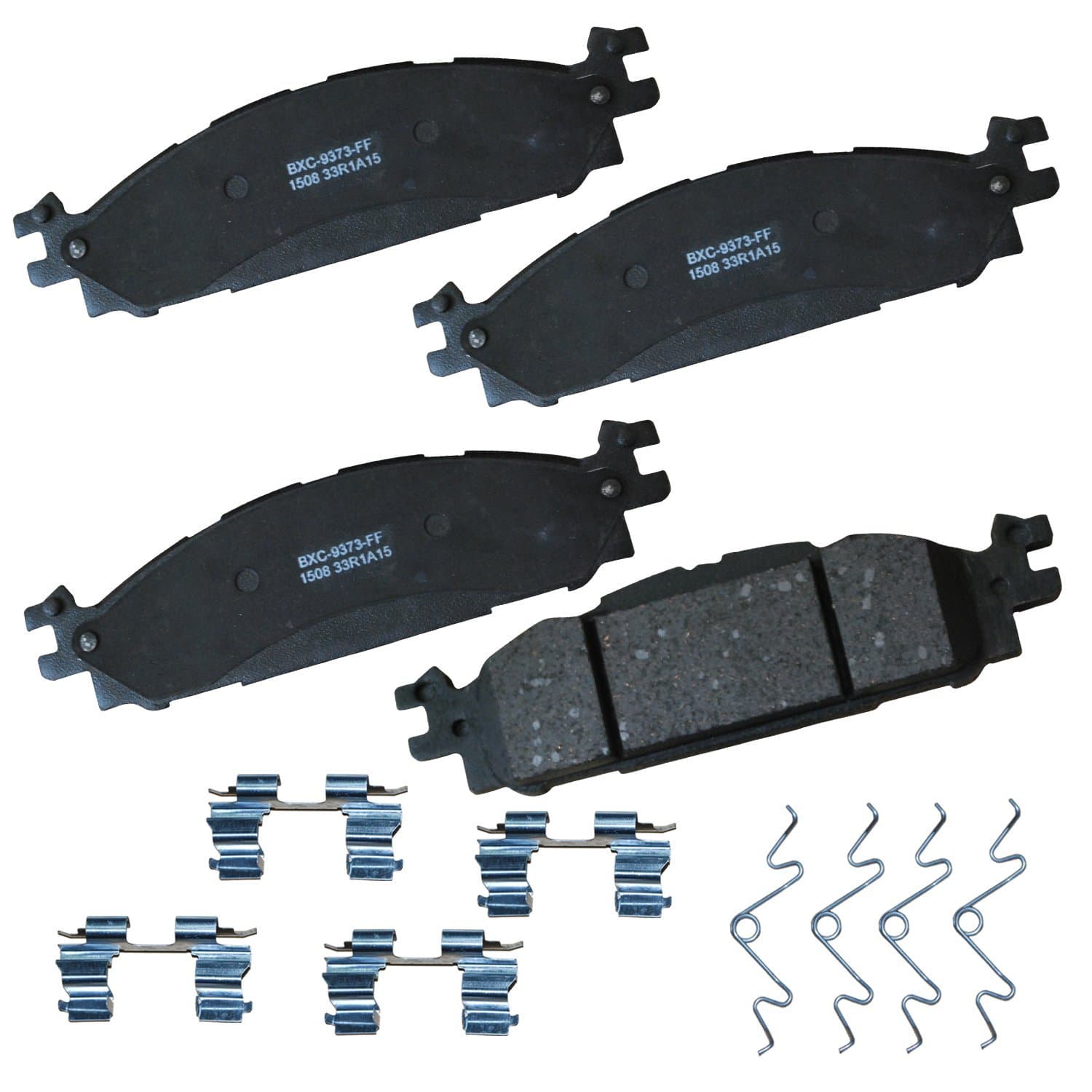 Bendix Premium SBC1508 Ceramic Front Brake Pads for Ford Explorer 2019-2011, Flex 2019-2009, Taurus 2019-2010, Lincoln MKS 2012-2009, MKT 2019-2010 (Compatible with models without Heavy Duty Brakes)