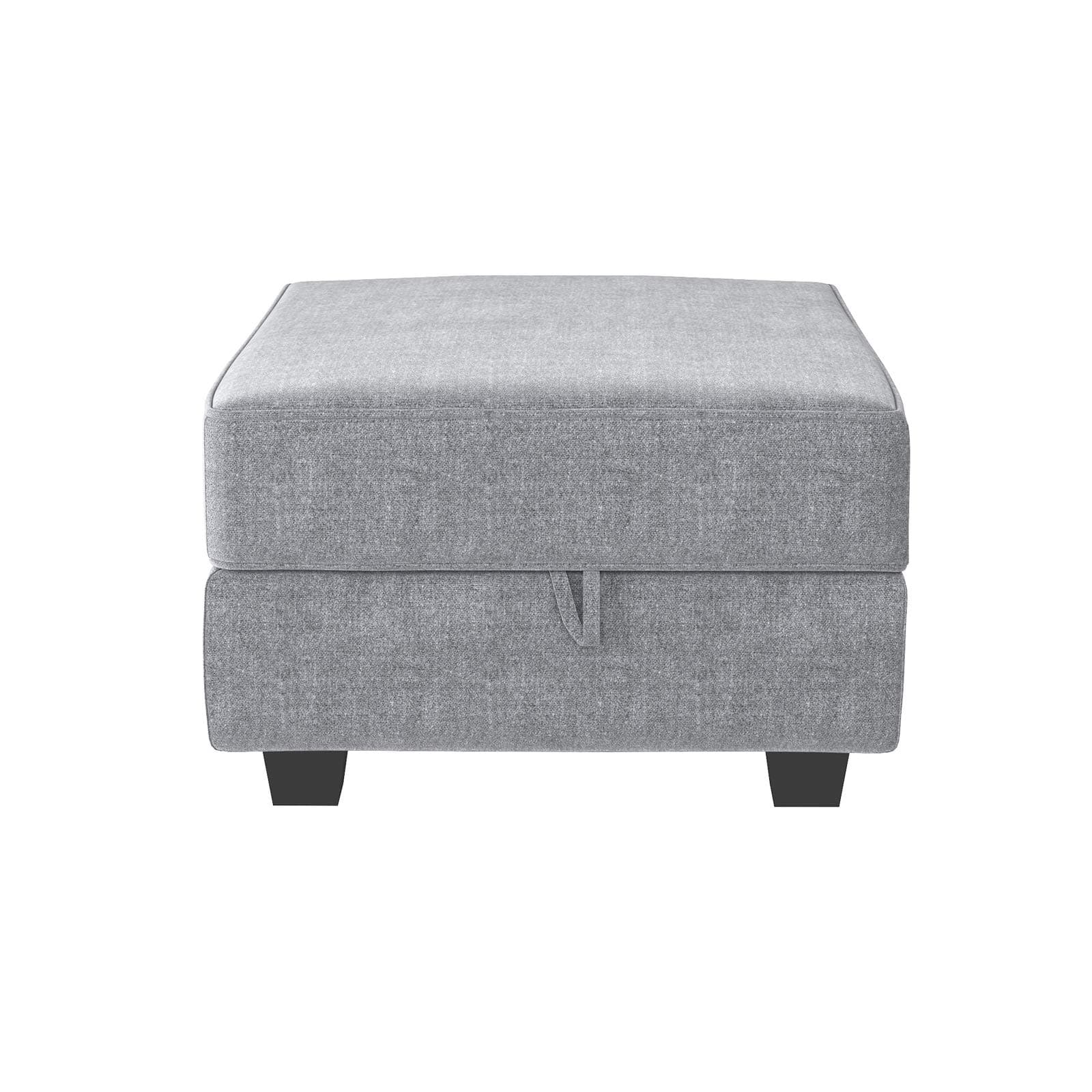 HONBAY Square Ottoman Module for Modular Sectional Sofa, Storage Ottoman Footrest and Seat Cube, Grey