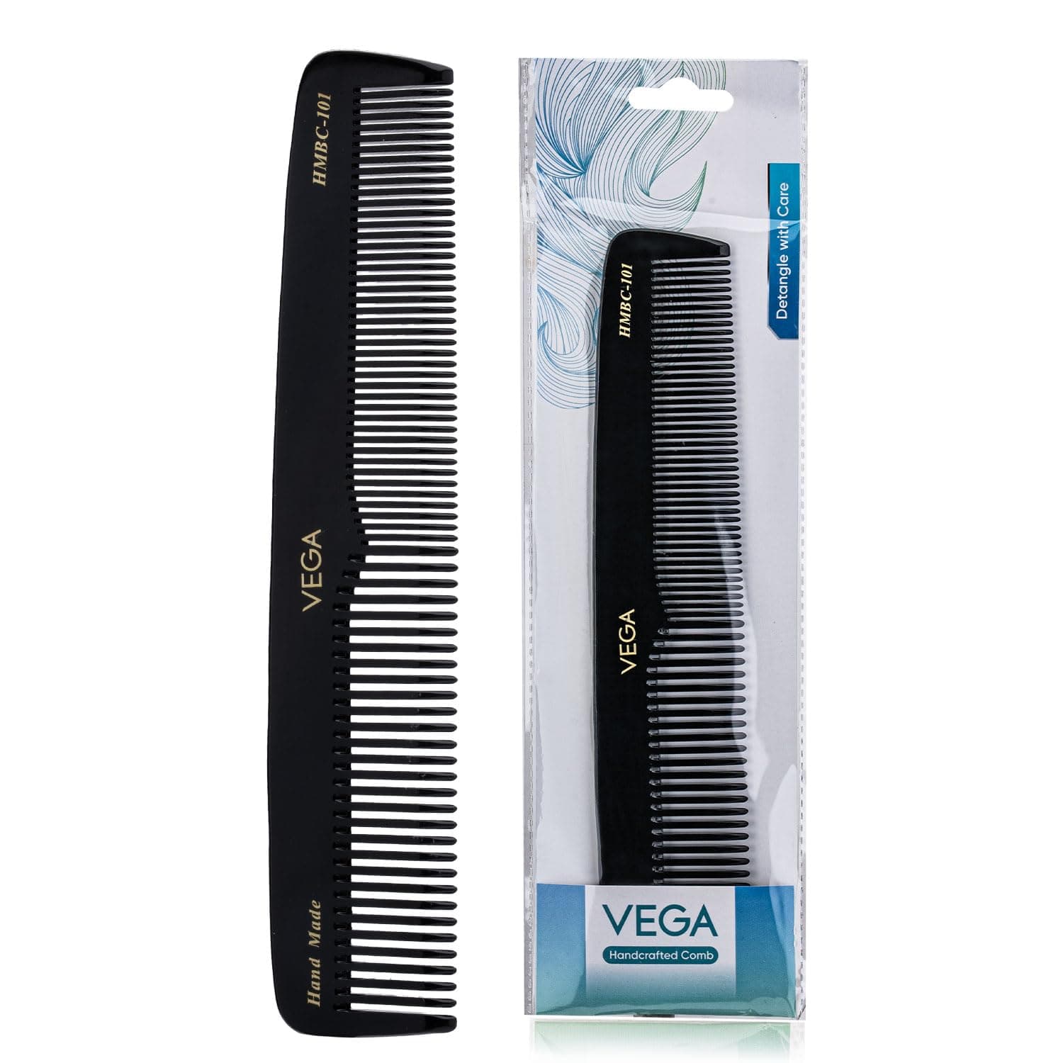 Vega Graduated Dressing Comb, 9-inch, Black