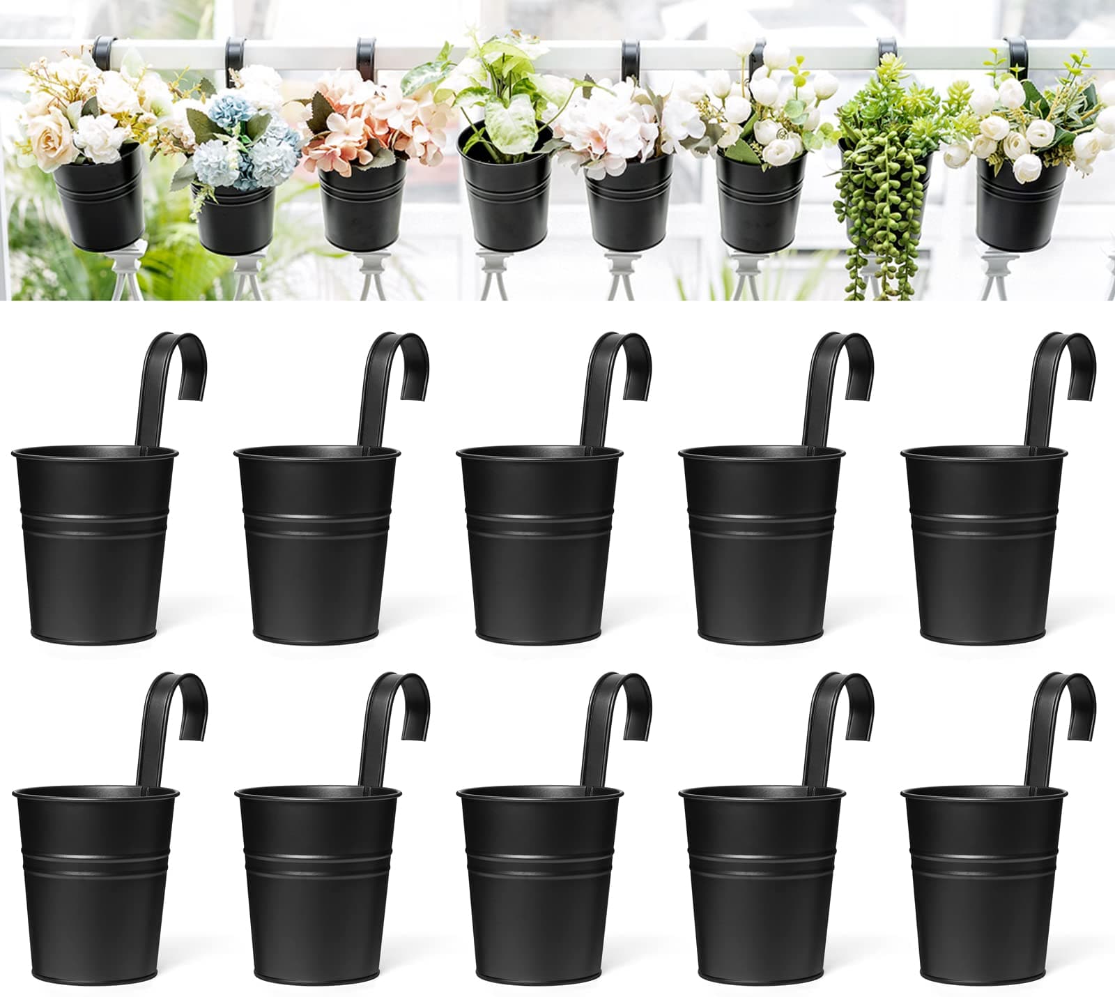 10 Pcs Hanging Flower Pots