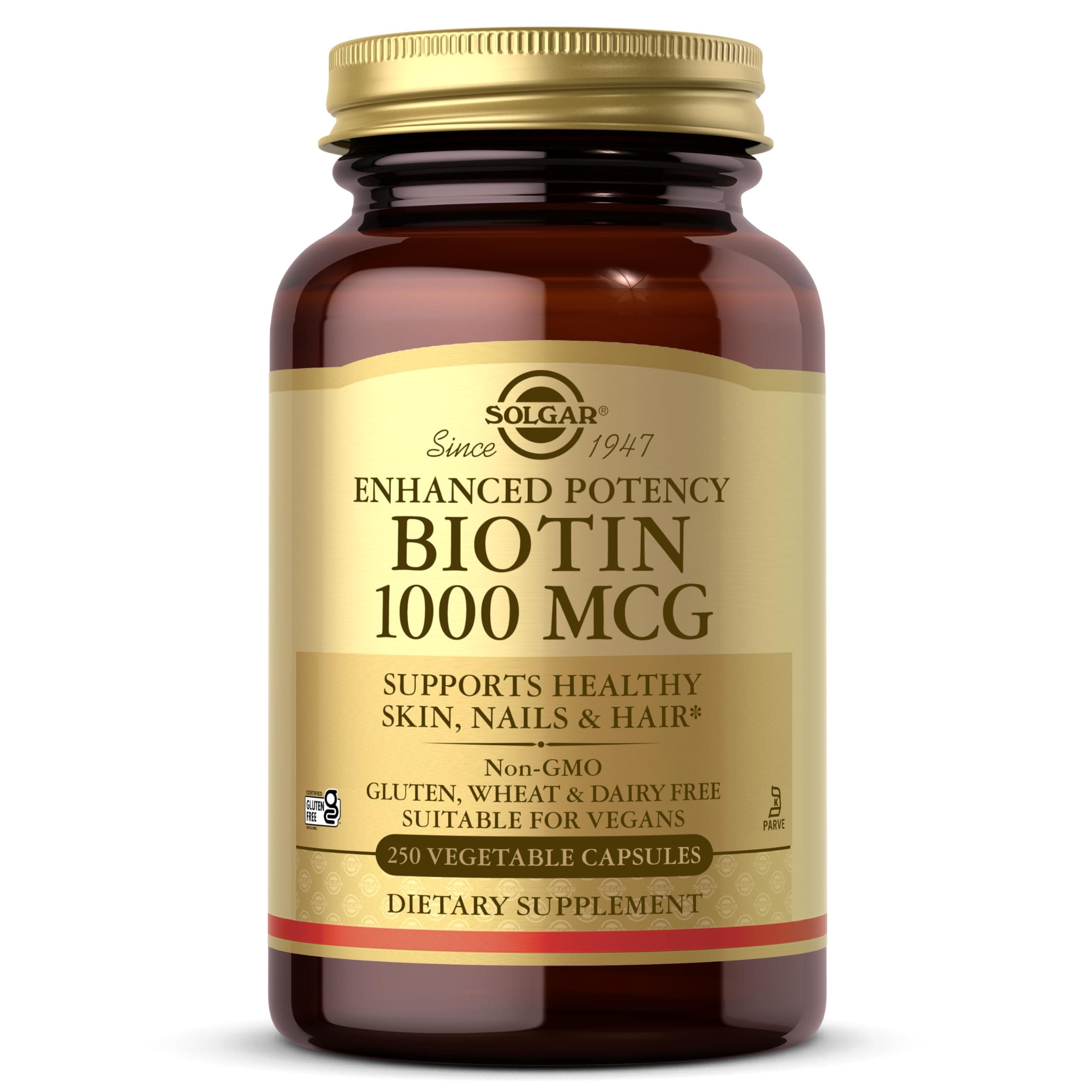 Solgar Biotin 1000 mcg, 250 Vegetable Capsules