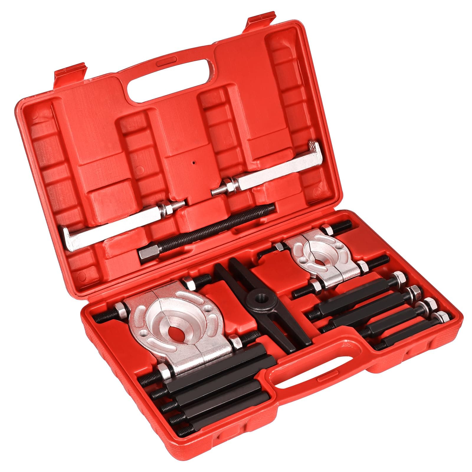 14-Piece Bearing Separator Puller Set, 5 Tons Heavy Duty Wheel Hub Axle Puller Splitters Tool Kit