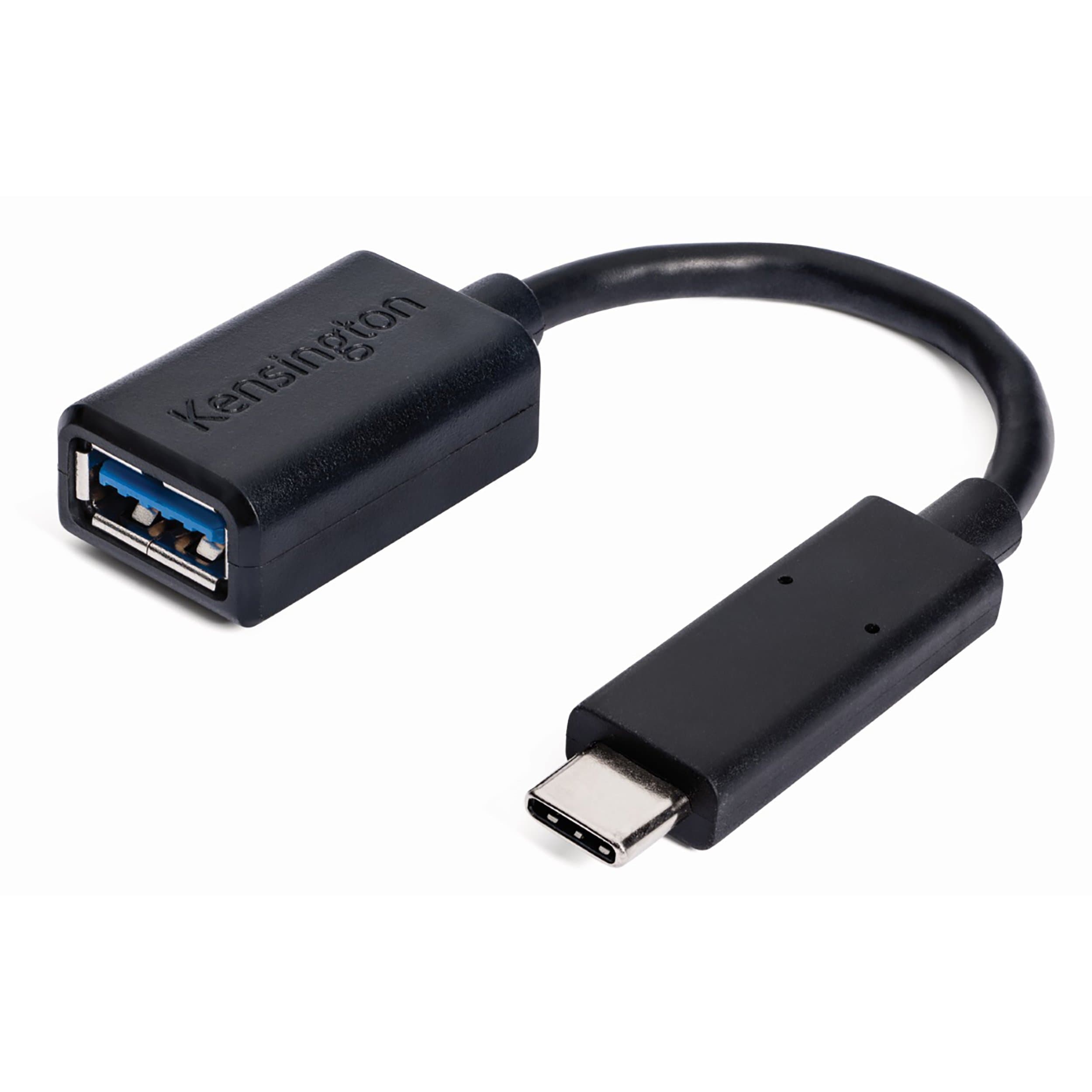 Kensington USB-C auf USB-A Adapter CA1000, USB-C auf einen Standard-USB-A-Adapter mit reversiblem USB-C-Anschluss, bis zu 3 AMP-Ladung und schneller Datentransfer, K33992WW