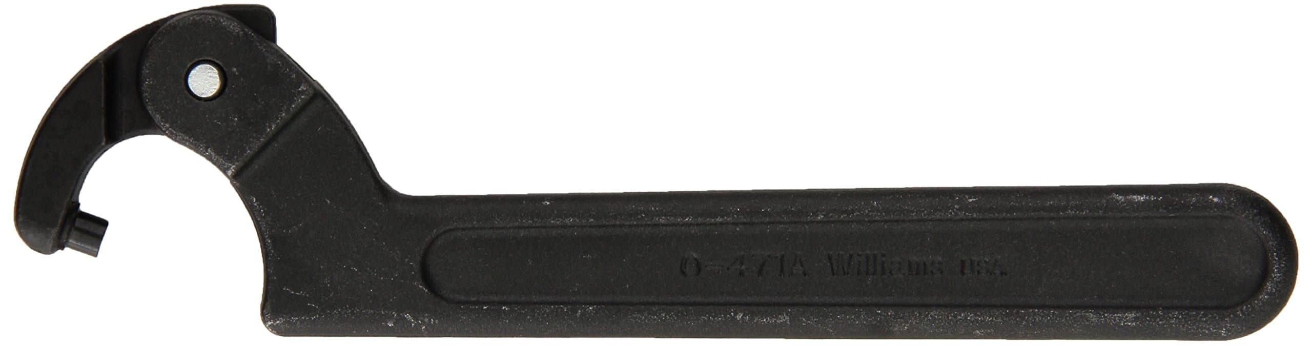 Williams JHWO-471A Adjustable Pin Spanner Wrench with Span Diameter of 3/4 to 2-Inch, Ideal for Adjusting Collars, Lock Nut Rings, and Bearings