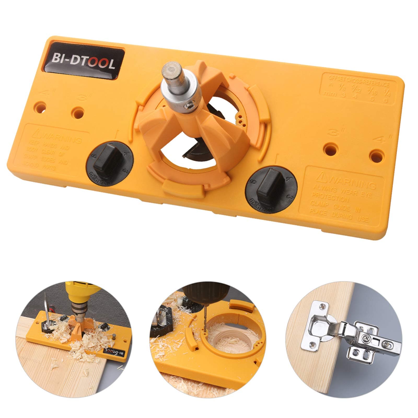 Precision 35mm Door Hinge Jig – Adjustable Woodworking Tool for Accurate Hinge Installation – Drill Guide Template with Easy Alignment for Doors and Frames – Professional Grade