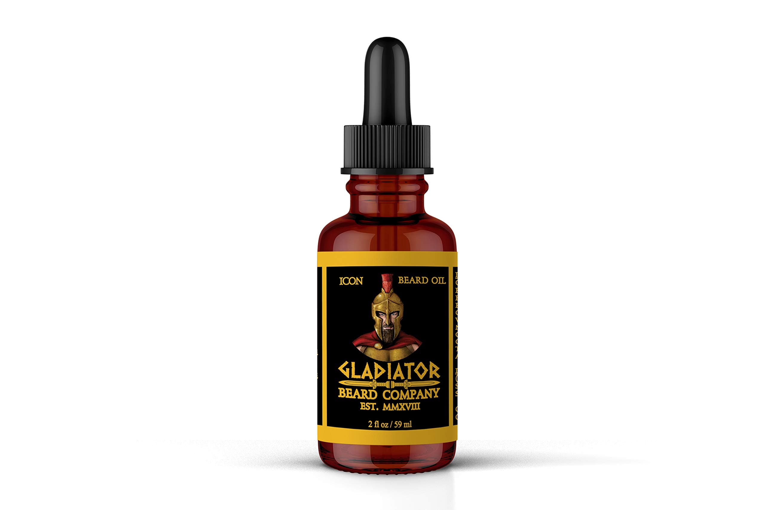 Gladiator Beard™ Oil (2 oz.) – Icon Scent – Ultra-Conditioning Formula with 9 All-Natural Carrier Oils Rich in Vitamin E to Soften and Strengthen Your Beard - Made in the USA