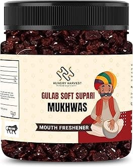 Hungry Harvest Soft Gulab Supari Mouth Freshener Sweet Rose supari [Jar Pack] (100 Grams)