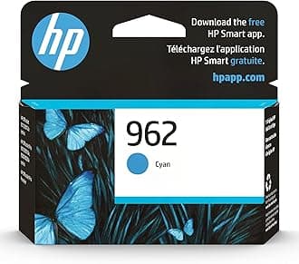 HP 962 Cyan Ink Cartridge for HP Printers | Works with Printer Series: OfficeJet 9010, Pro 9010, 9020 | Eligible for Instant Ink | 3HZ96AN