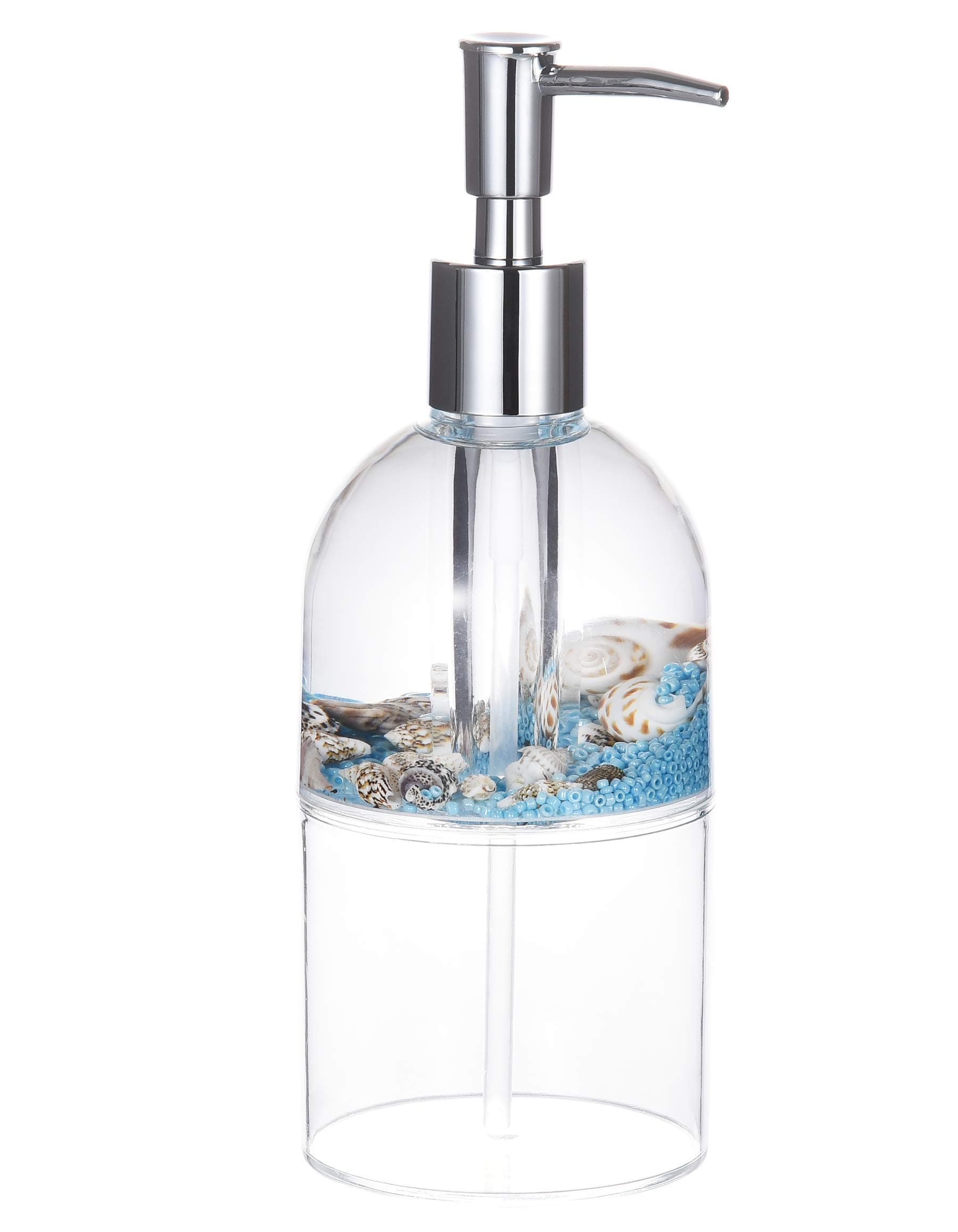 Locco Decor Acrylic Liquid 3D Floating Motion Bathroom Kitchen Vanity Accessory Soap Lotion Dispenser Oceam Sea Shell Conch