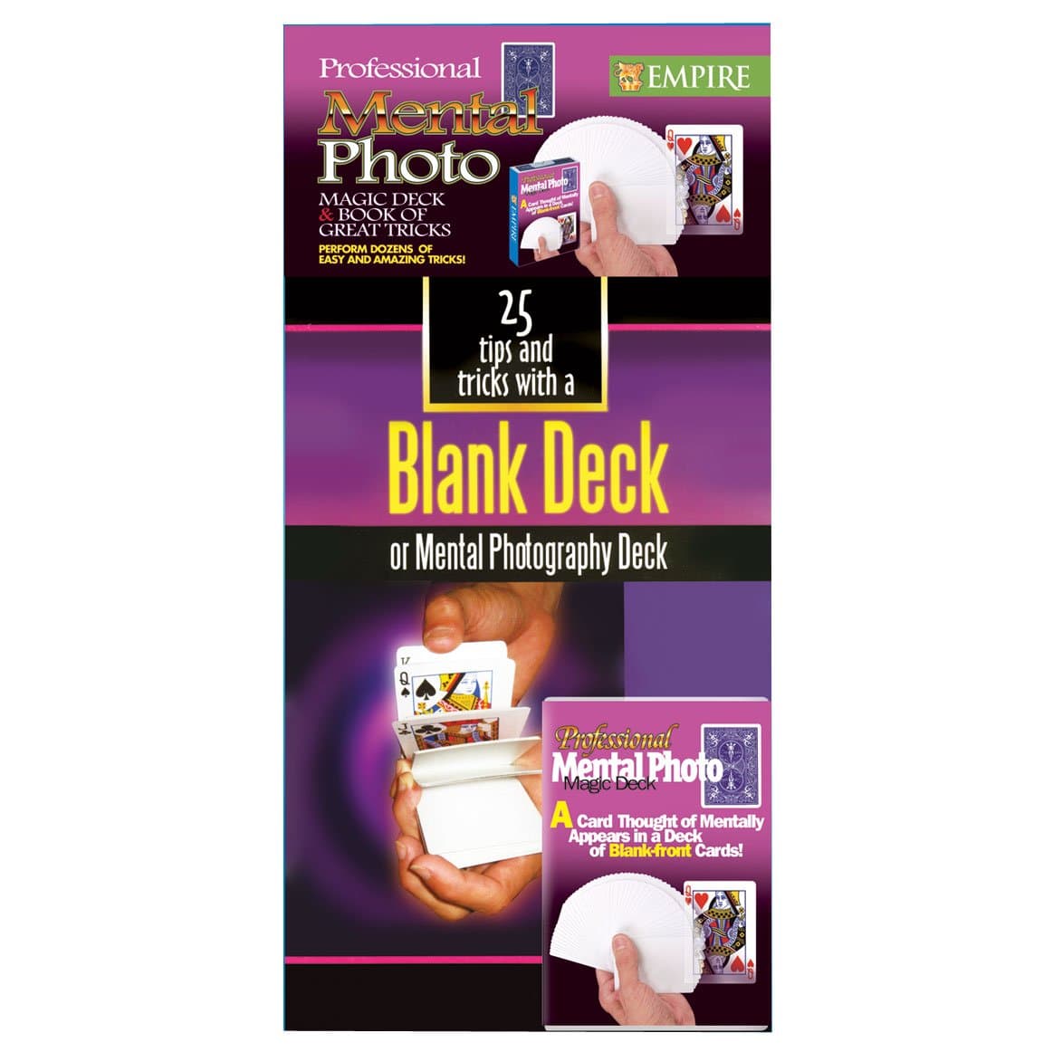 Mental Photography Deck/book Combo 2pc 5" Close-Up Magic Trick, Multicolors