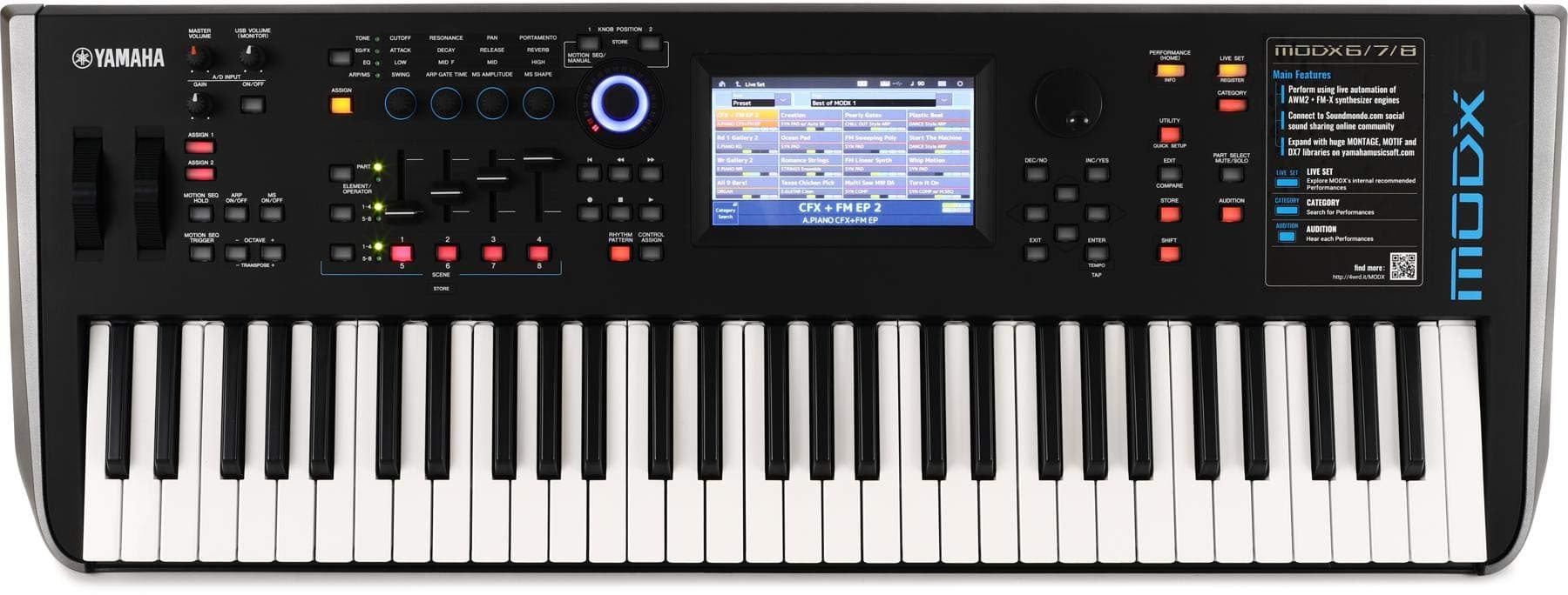 Yamaha MODX6 61-Key Synthesizer Workstation , Black