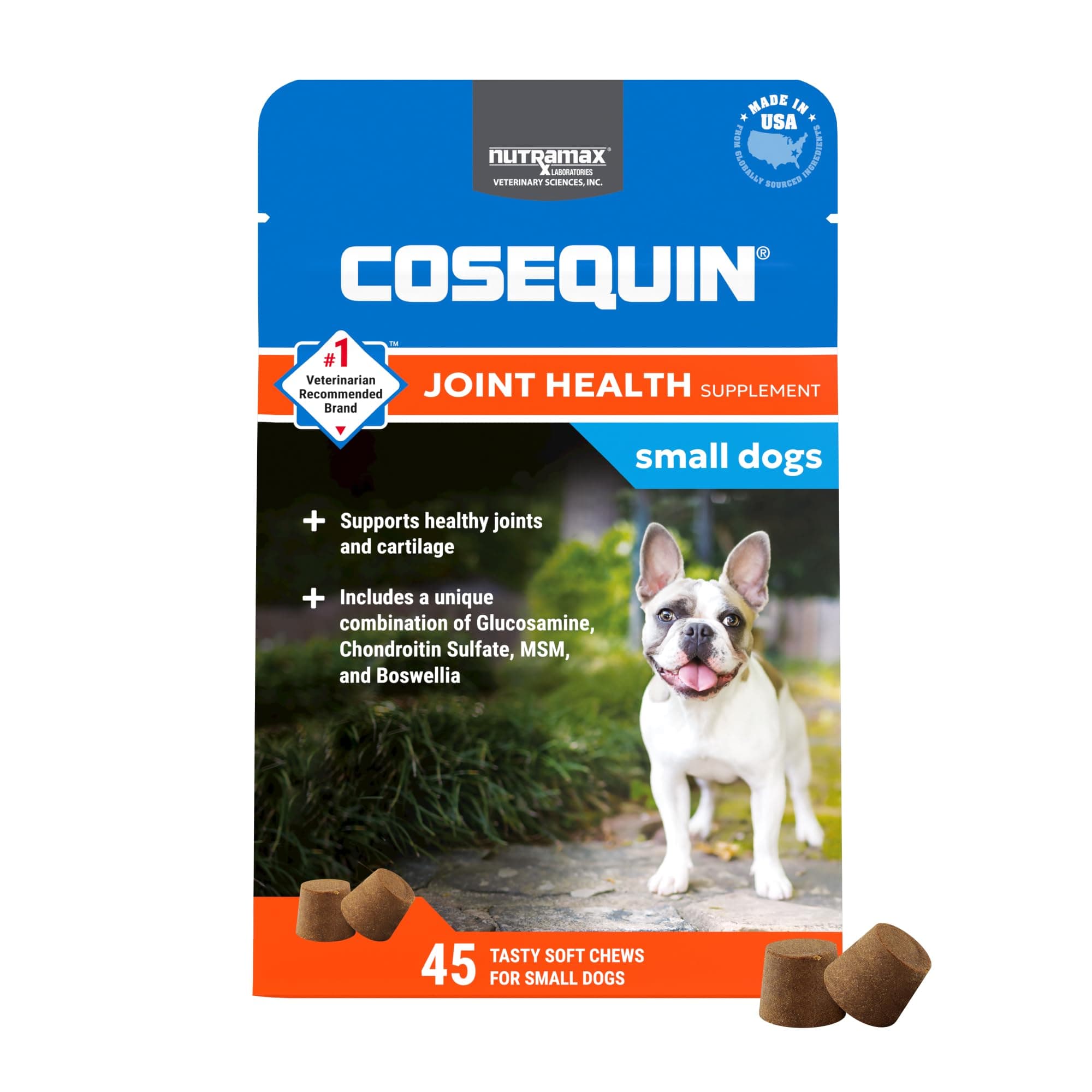 Nutramax Laboratories Cosequin Plus MSM & Boswellia Mini Sized Soft Chews