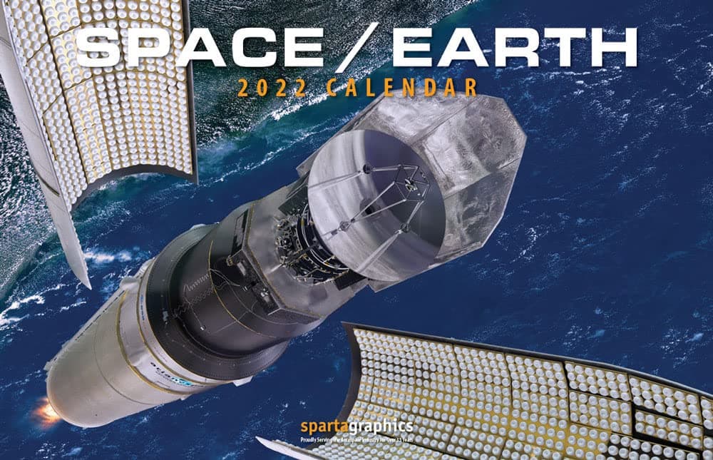2022 Space Earth Deluxe Wall Calendar