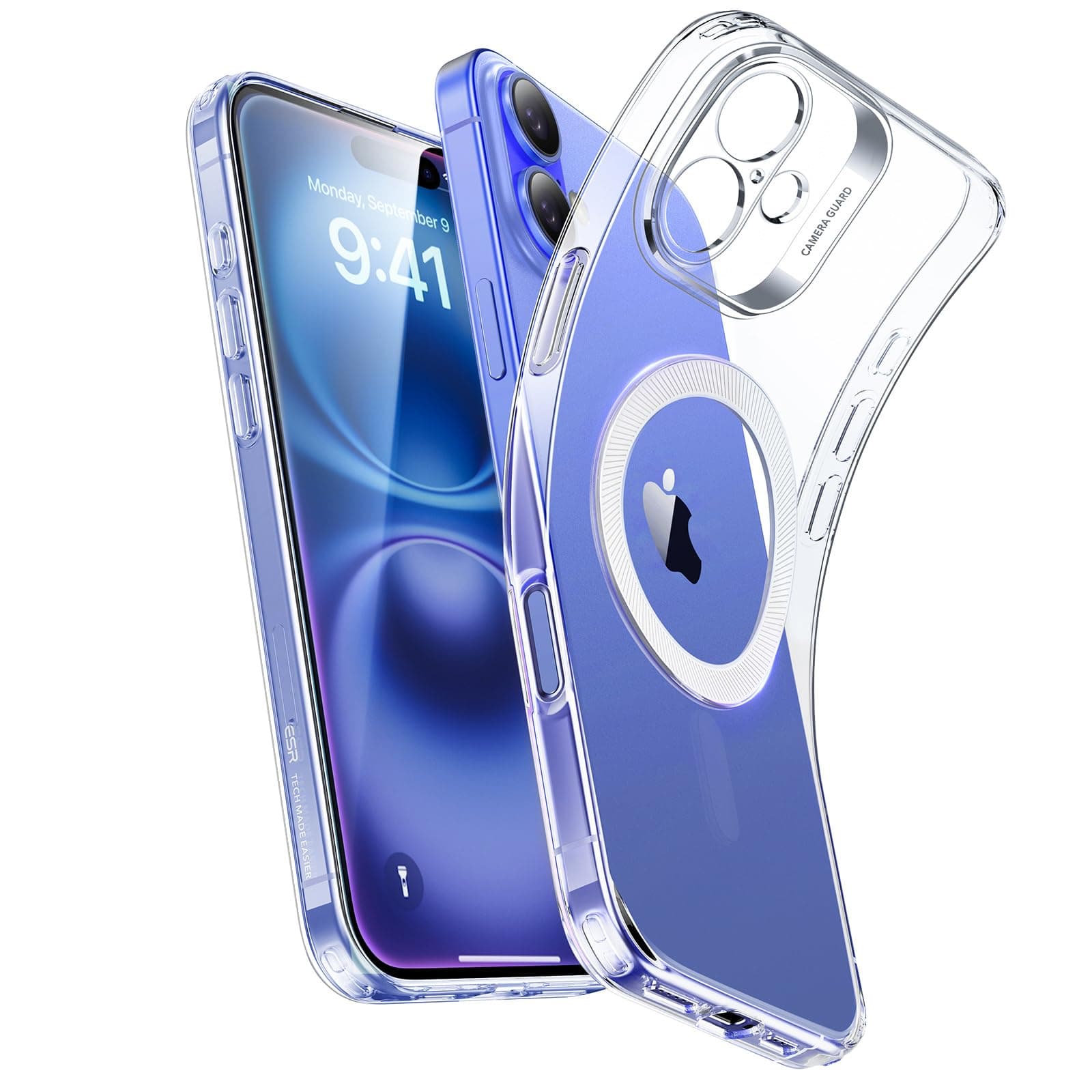 ESR for iPhone 16 Pro Case, Compatible with MagSafe, Camera Protection, Shockproof Thin Cover, Resists Yellowing and Scratches, Magnetic Phone Case for iPhone 16 Pro, Zero Series, Clear