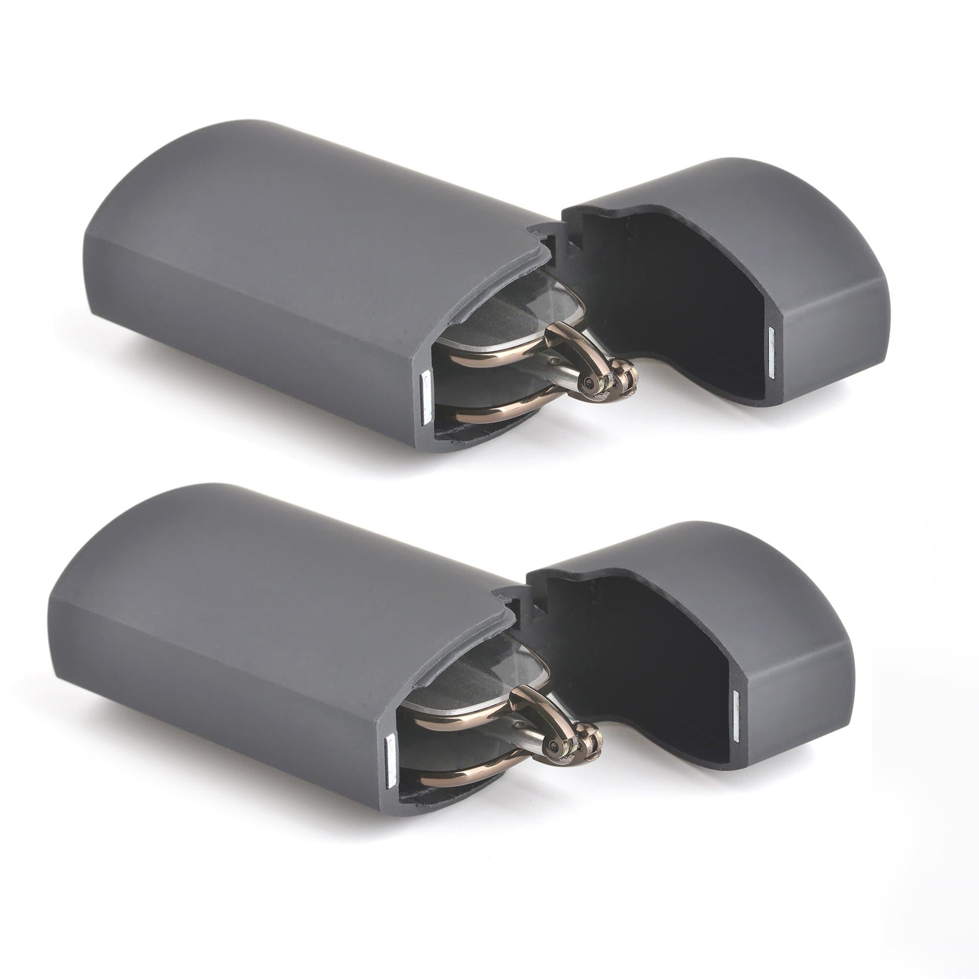 Gudzws Foldable Reading Glasses Metal Readers Compact Folding with Suitable Mini Case Brown Frame with Silver Temple Unisex 2 Pairs +2.50