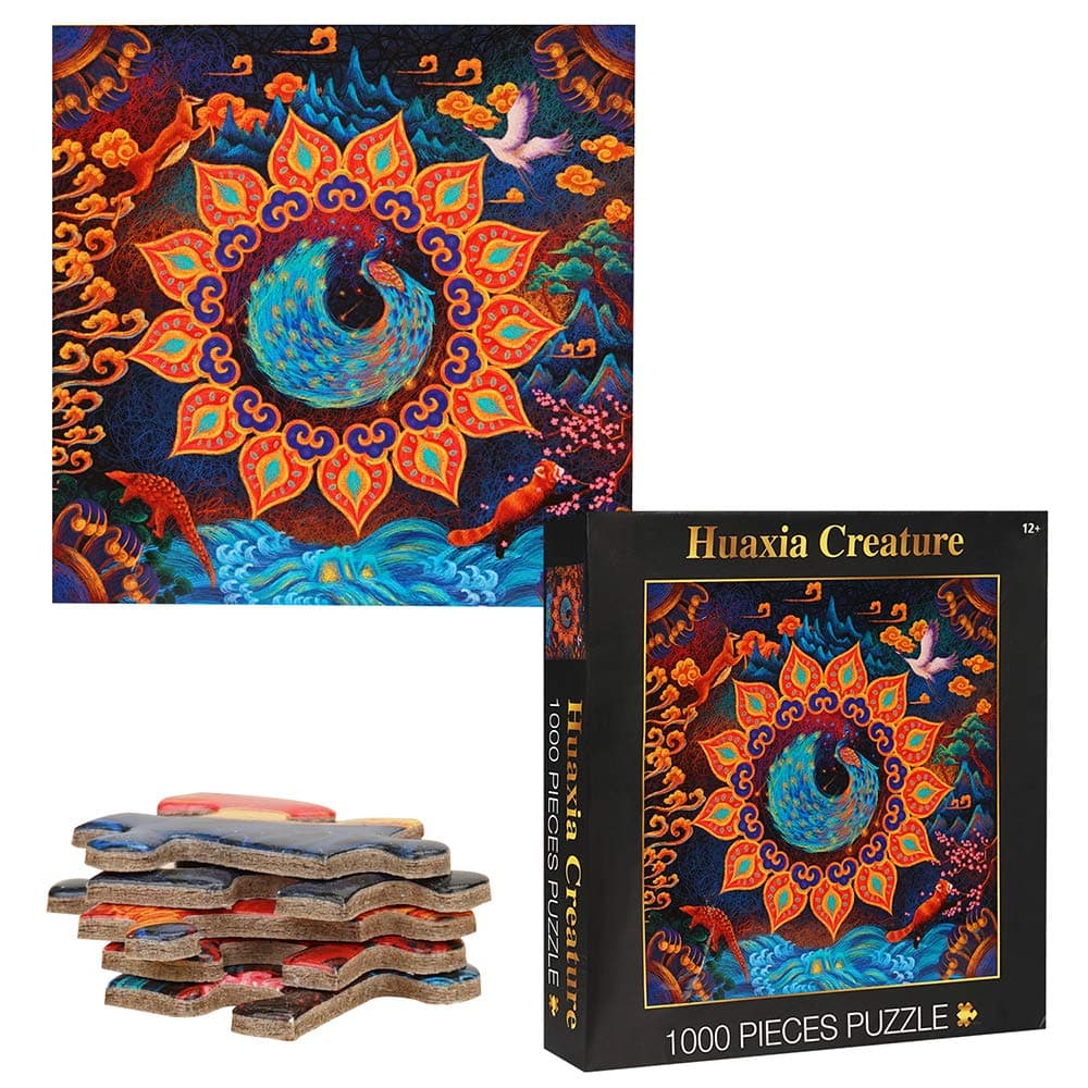 TINYOUTH 1000 Piece Peacock Puzzles for Adults