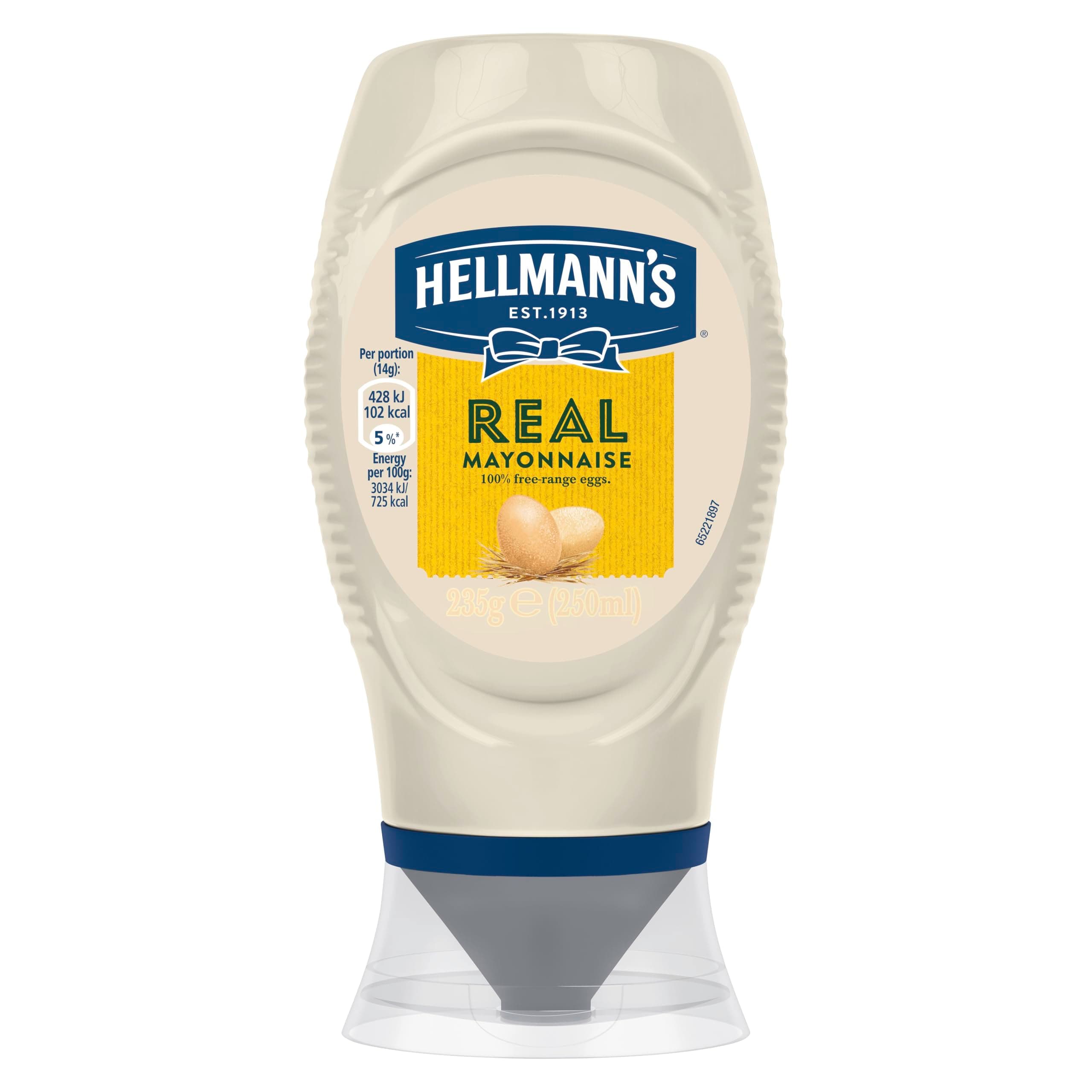 Real Mayonnaise mayo made with 100% free-range eggs perfect for sandwiches 250 ml