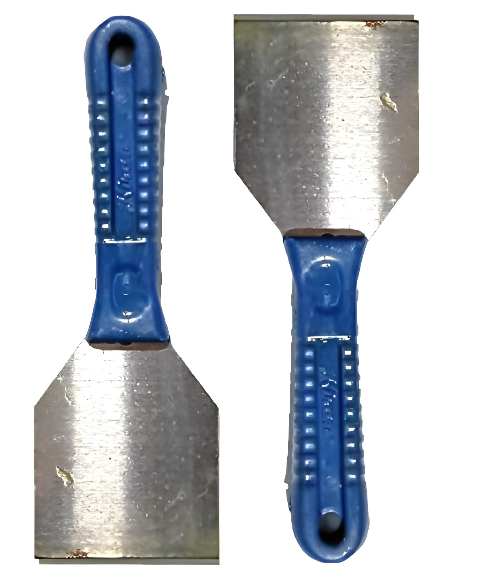 Paint Scrapper with Plastic Handle, 3-inch Paint Remover, Paint Removing Tool, Wallpaper Scrapping, Filling Putty, Crown Molding Tool (75 mm, Set of 2, Multi Color)