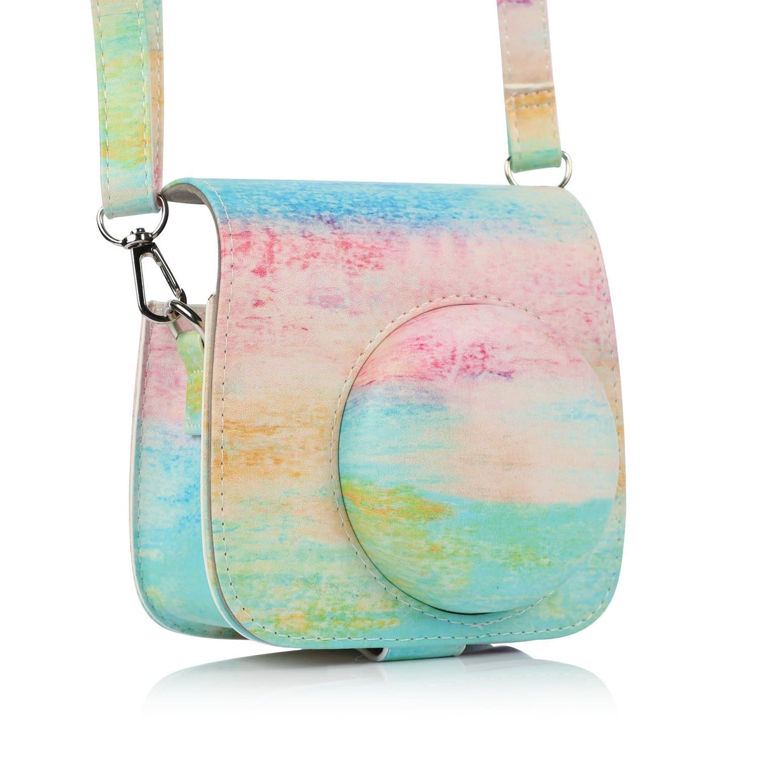 Tophousse Camera case for instax Mini 9 Camera/Fuijifilm mini8/8s Leather (Camera case, Color Cloud)