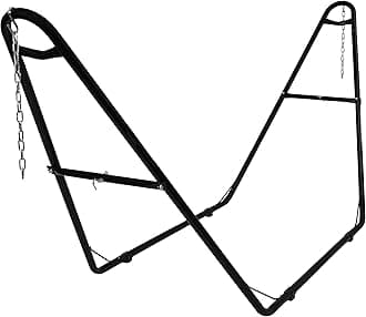 Sunnydaze Decor Universal Double Hammock Stand Only - 550-Pound Capacity - Heavy-Duty Hammock Stand for Outside - Fits 9 to 14 Foot Hammocks - Black