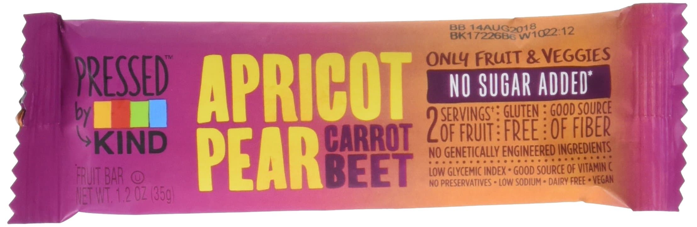 Pressed by KIND Fruit Bars, Apricot Pear Carrot Beet, 12 Count
