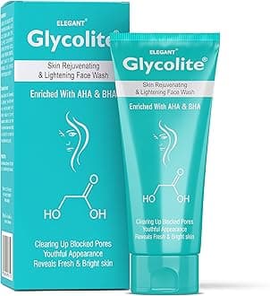Glycolite Skin Rejuvenating & Lightening Face Wash 60ml | Glycolic Acid Face Wash | Improves Skin Texture, Tone, and Appearance | Reveals Face & Bright Skin | Suitable For All Skin - Pack Of 1
