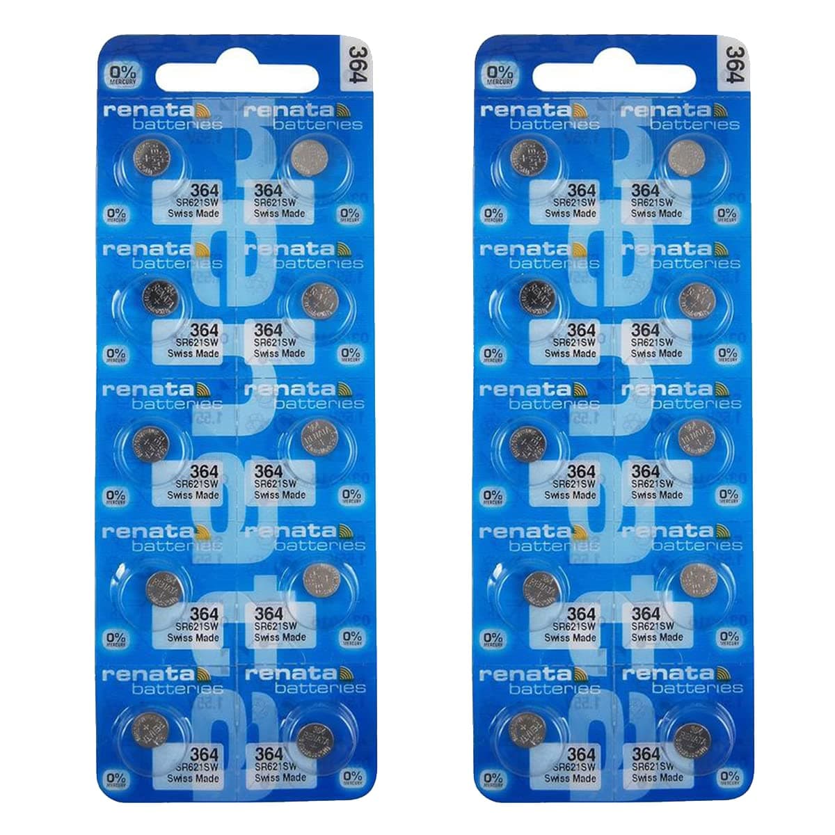 Renata #364 Watch Batteries 20Pcs