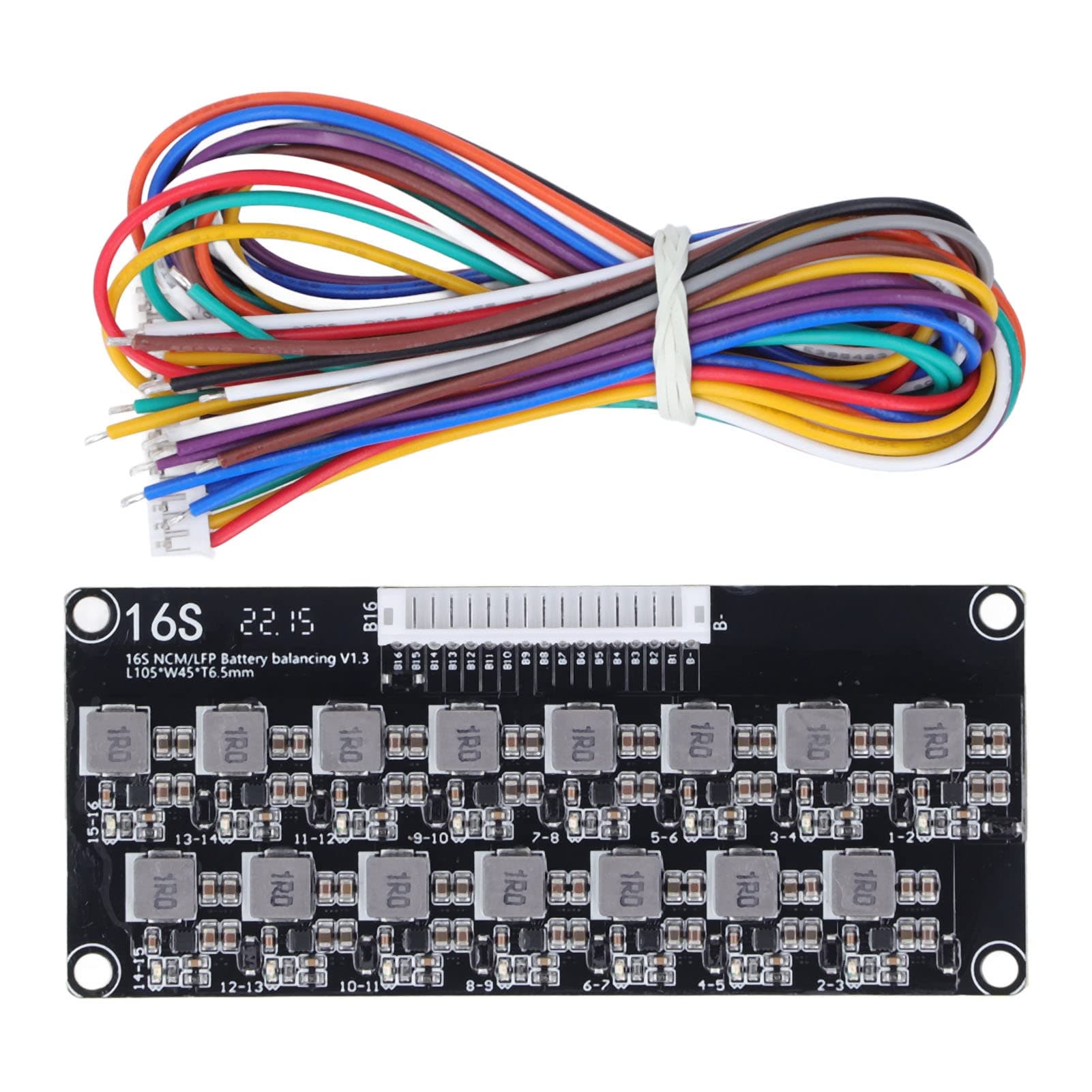 ZAIED Battery Equalizer, Balance Indicator Light ABS Housing High Accuracy Voltage Balancer for Industry(16s)