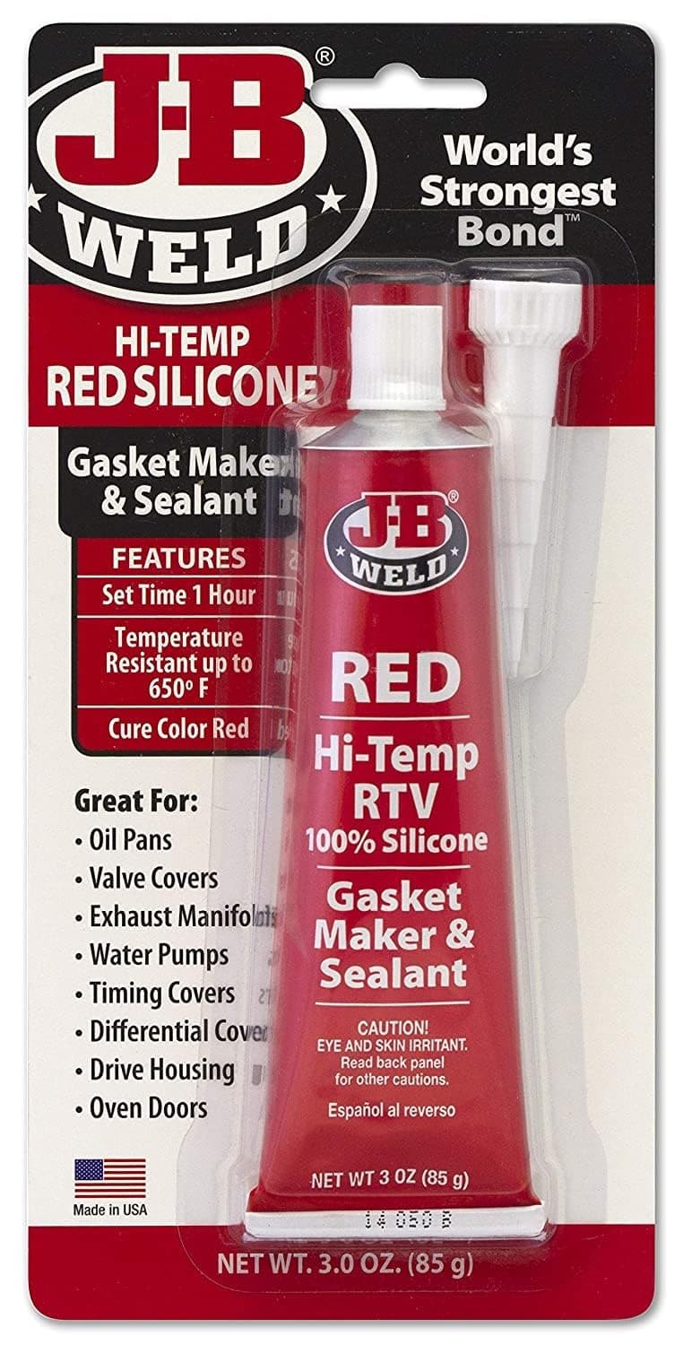 31314 High Temperature RTV Silicone Gasket Maker and Sealant - Red - 3 oz.